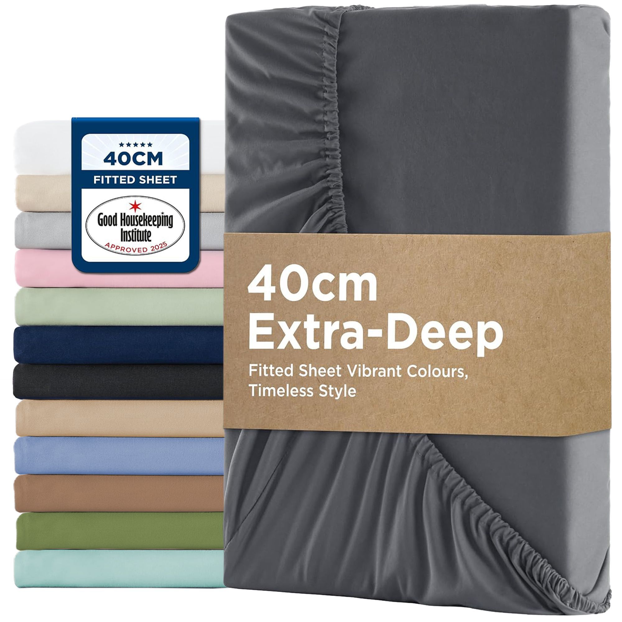 2000TC Hotel Quality Fitted Sheets - 2 Piece Fitted Sheets -Breathable Bedding