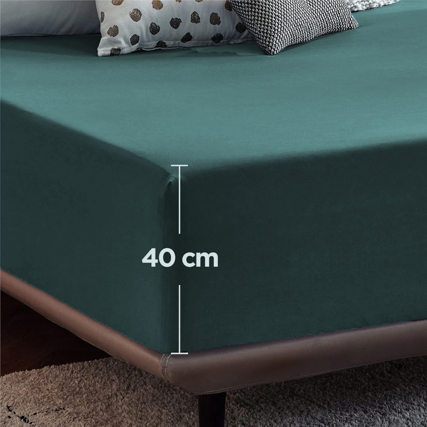 2000TC Hotel Quality Fitted Sheets - 2 Piece Fitted Sheets -Breathable Bedding view 5