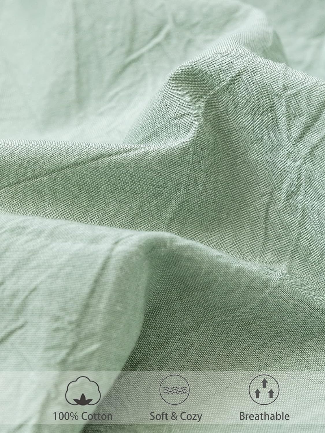 100% Cotton Fitted Sheet - Super Soft 40cm Deep Pocket Bottom Sheets - White view 5