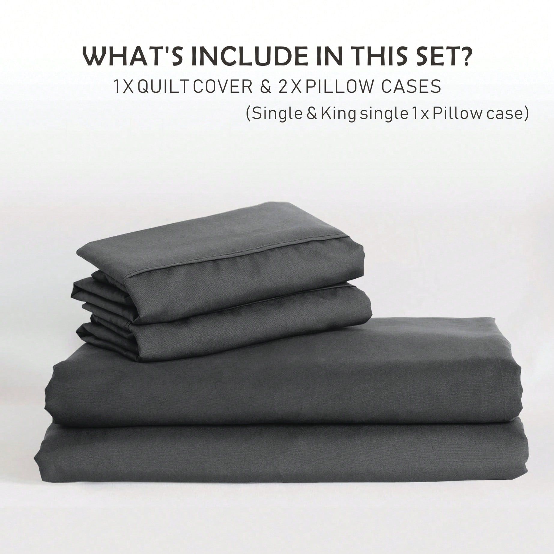 Hotel Soft Microfiber Duvet Cover Set-2000TC Quilt Cover Set & Pillowcases -1 view 5