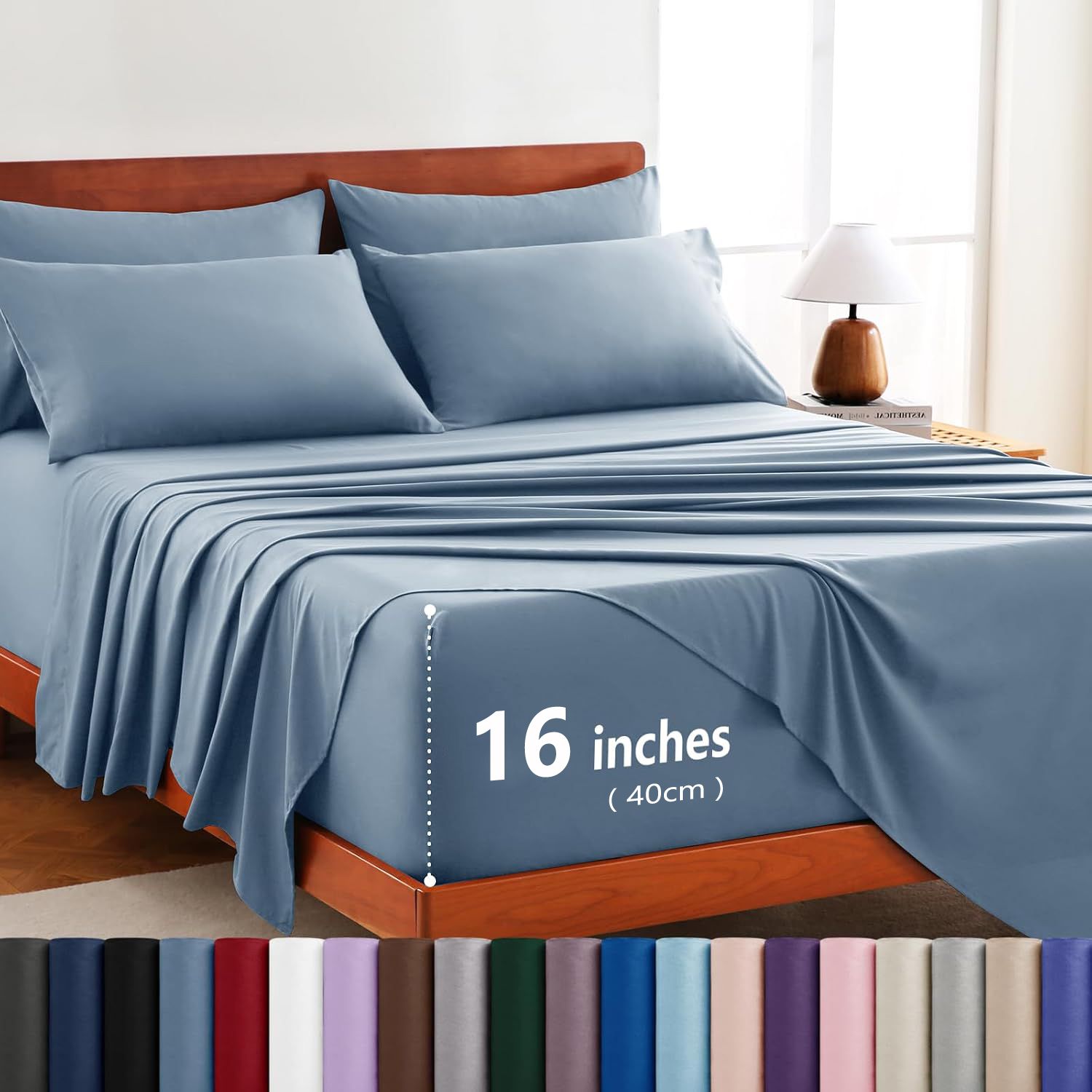 Hotel Soft Bed Sheet Set- Bedding Sheets & Pillowcases -Breathable Bedding