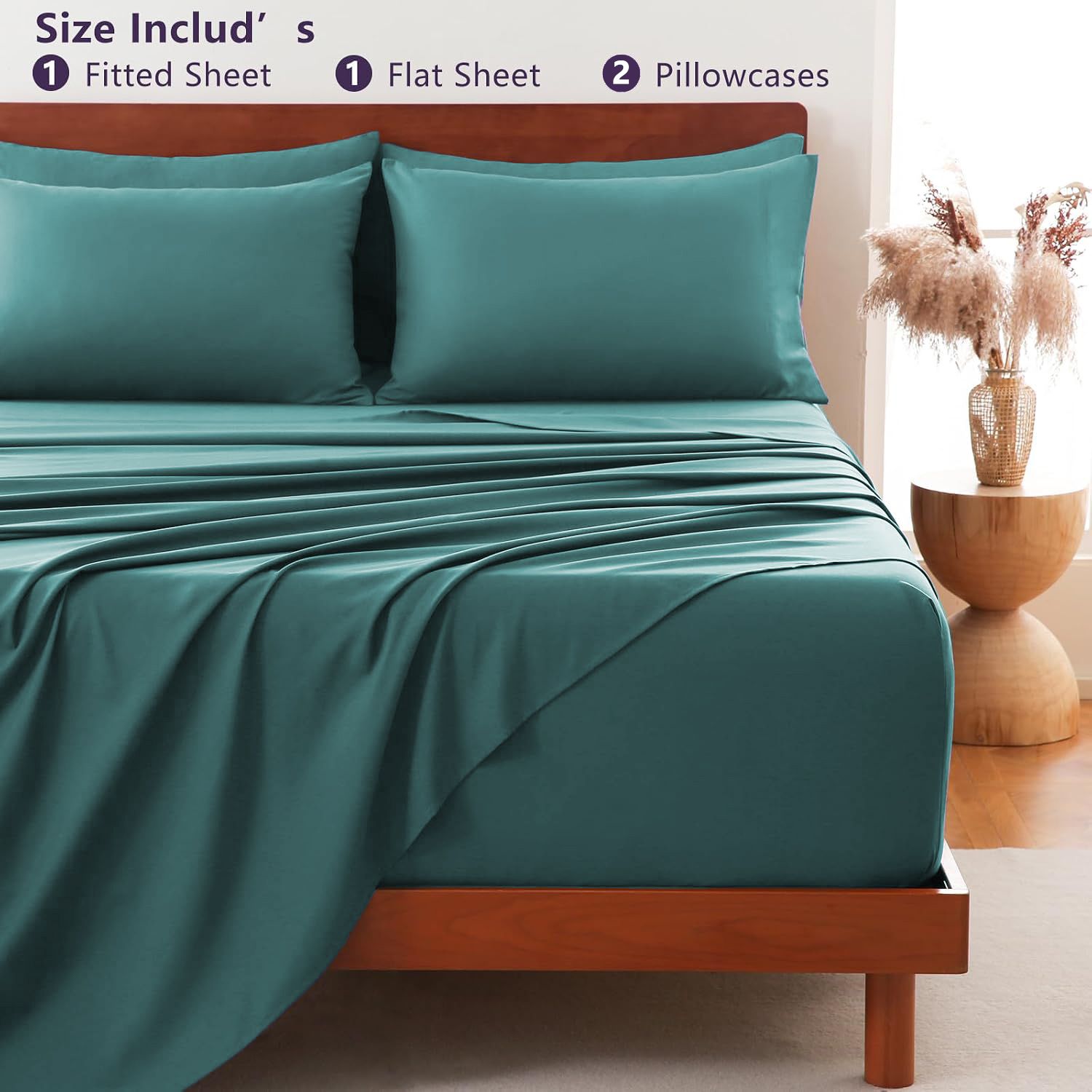 Hotel Soft Bed Sheet Set- Bedding Sheets & Pillowcases -Breathable Bedding view 8