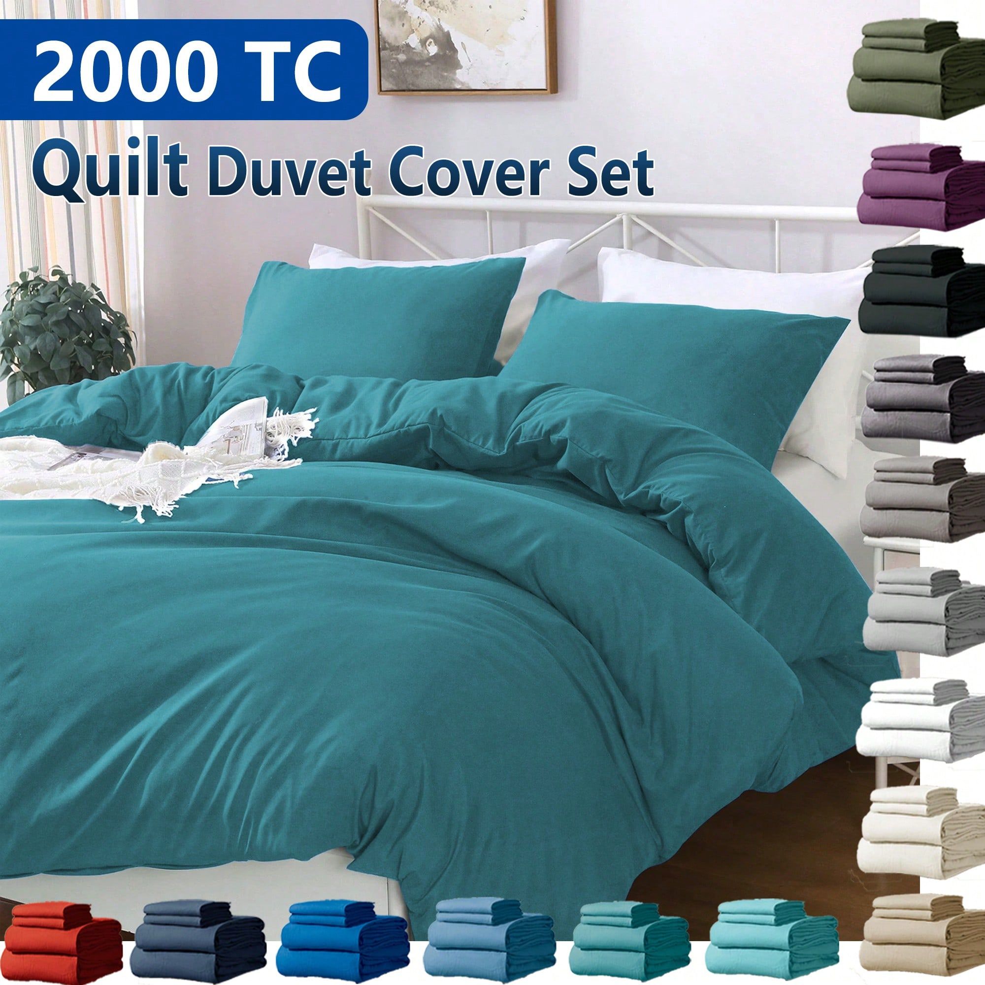 Hotel Soft Microfiber Duvet Cover Set-2000TC Quilt Cover Set & Pillowcases -1 — image 1