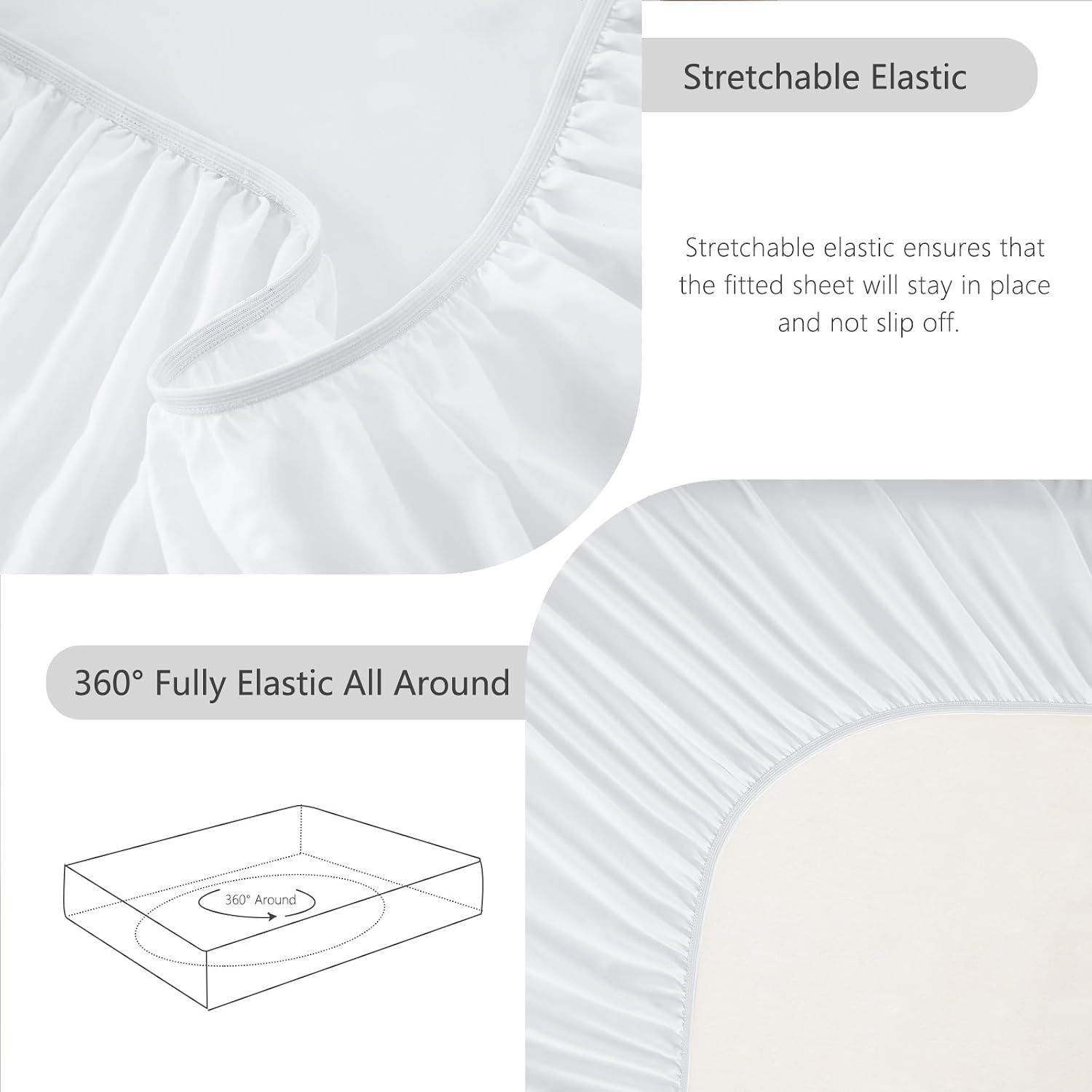 Hotel Soft Bed Sheet Set- Bedding Sheets & Pillowcases -Breathable Bedding view 6