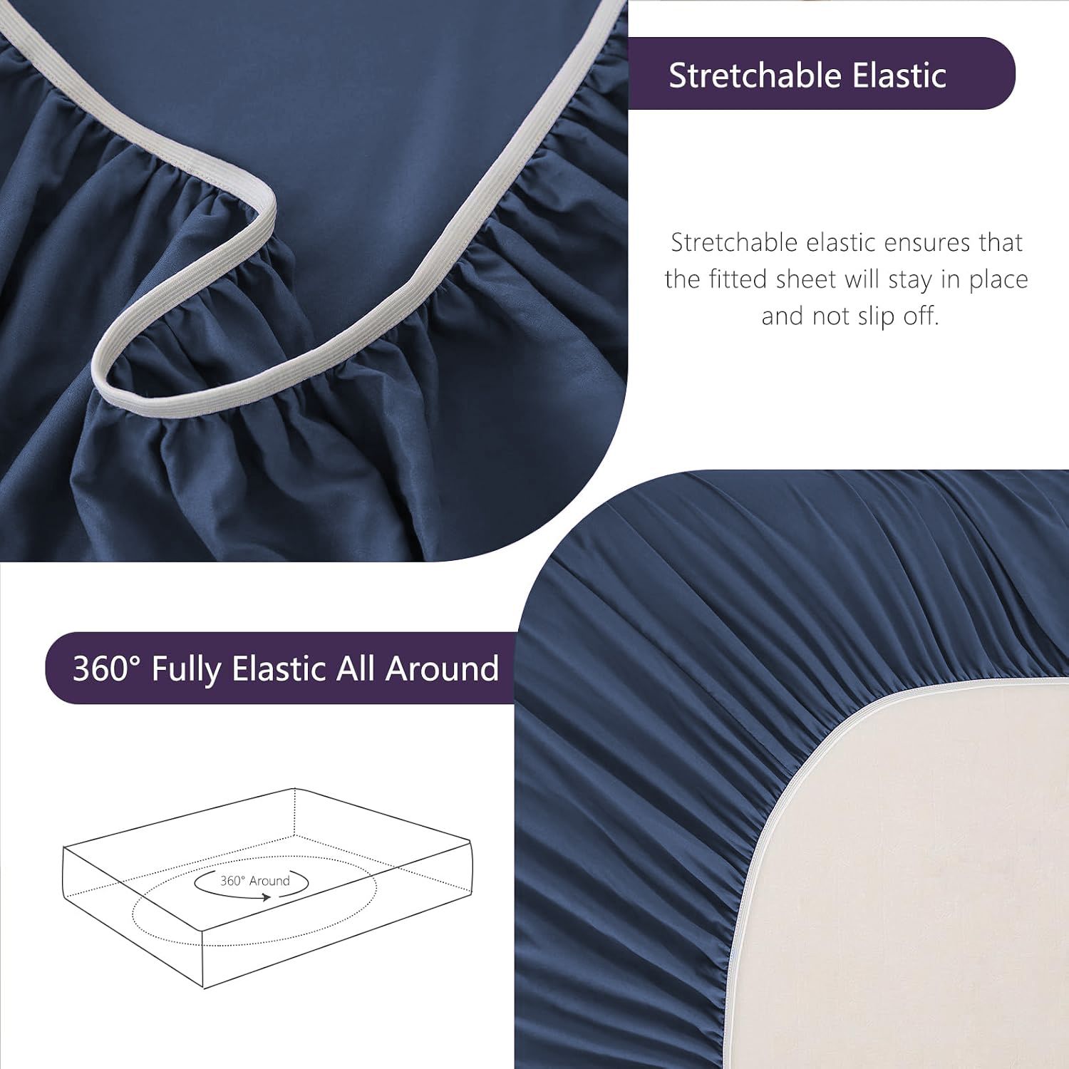 Hotel Soft Bed Sheet Set- Bedding Sheets & Pillowcases -Breathable Bedding view 7