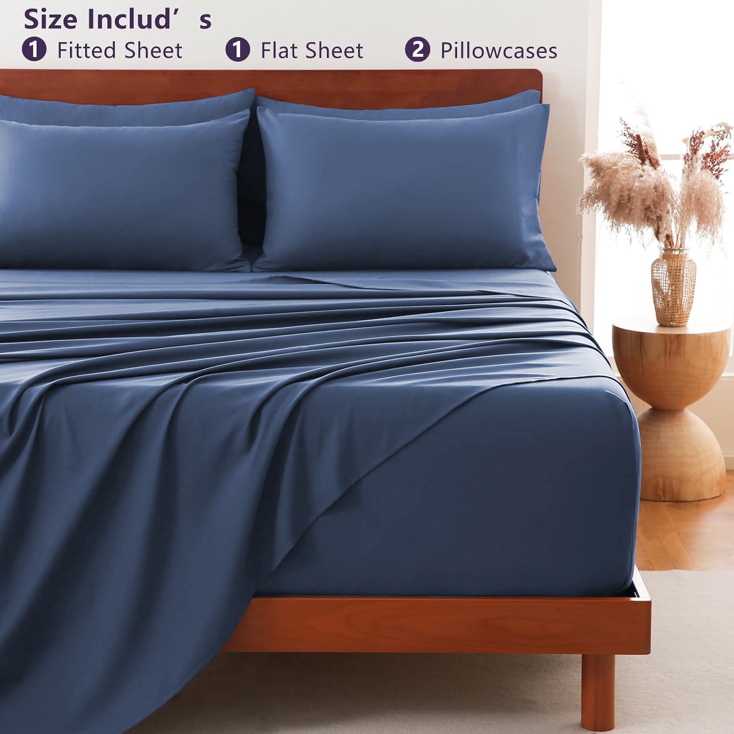 Hotel Soft Bed Sheet Set- Bedding Sheets & Pillowcases -Breathable Bedding view 8