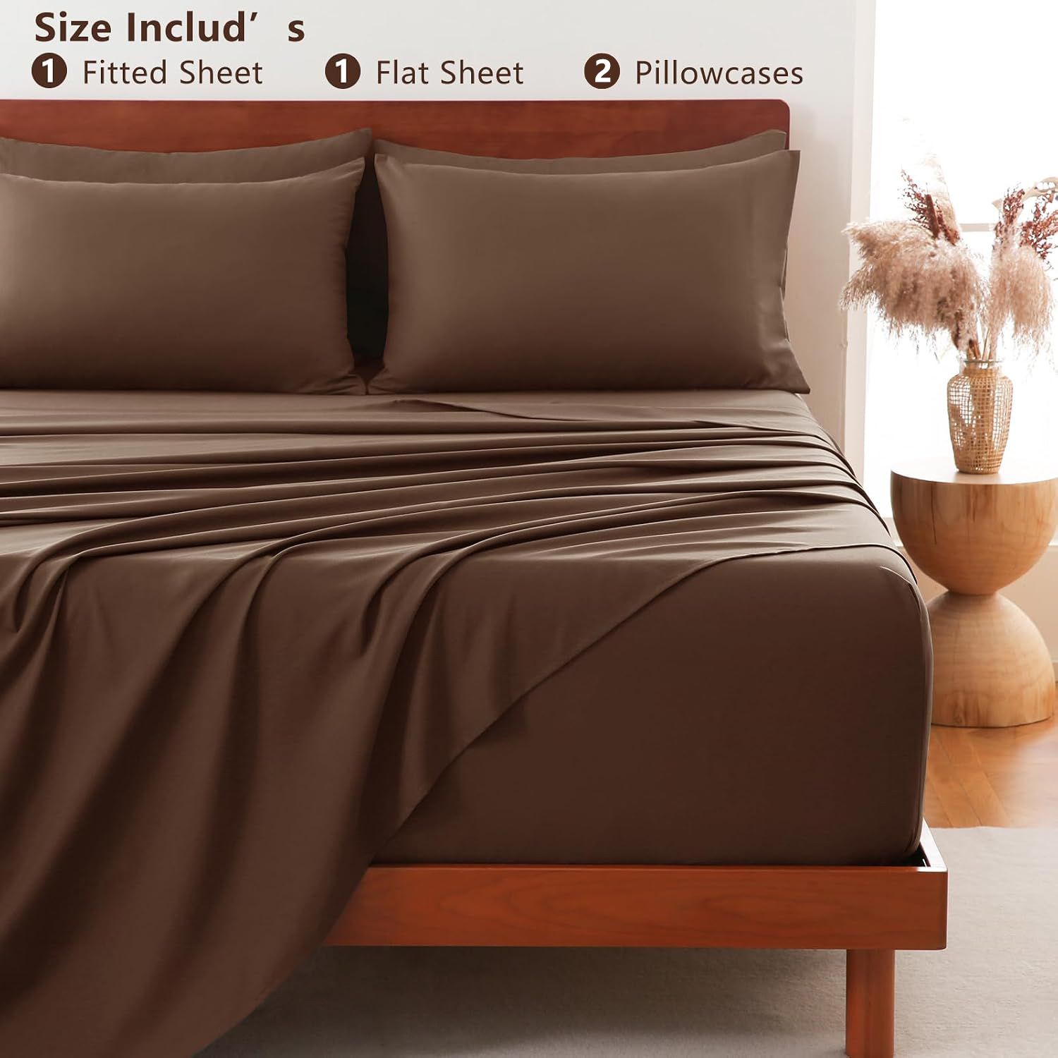 Hotel Soft Bed Sheet Set- Bedding Sheets & Pillowcases -Breathable Bedding view 7