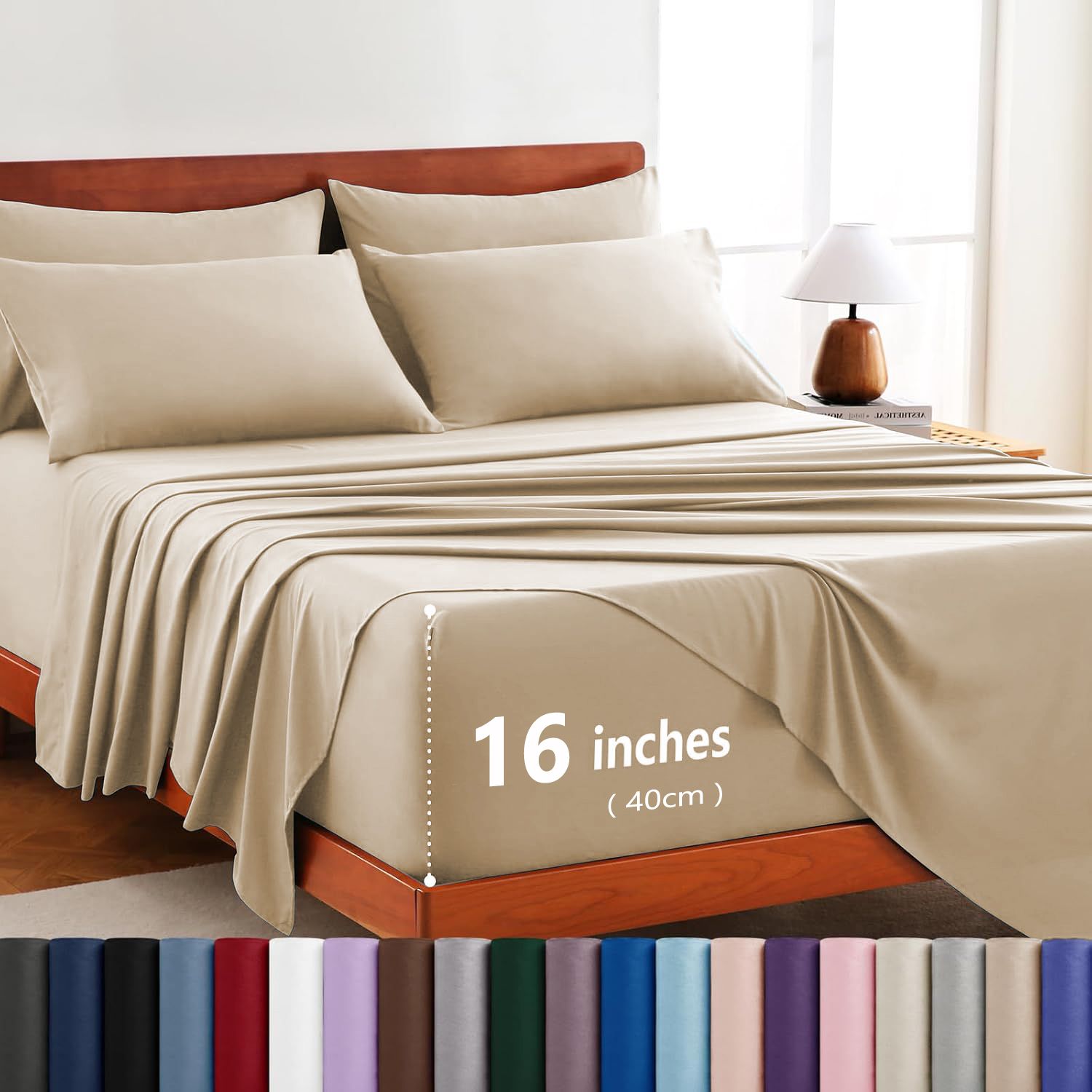 Hotel Soft Bed Sheet Set- Bedding Sheets & Pillowcases -Breathable Bedding
