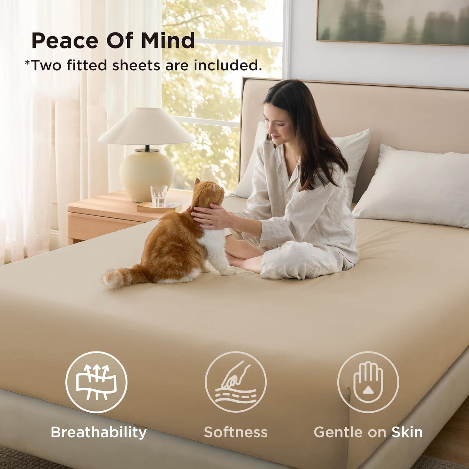 Hotel Soft Bed Sheet Set- Bedding Sheets & Pillowcases -Breathable Bedding view 8