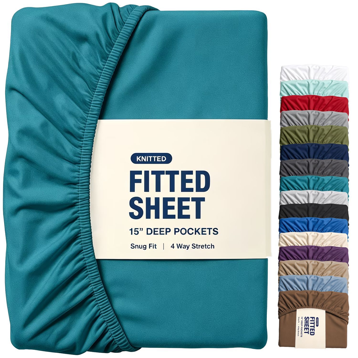 Hotel Quality Fitted Sheet - 1 Piece Fitted Sheet -Breathable Bedding - Wrinkle