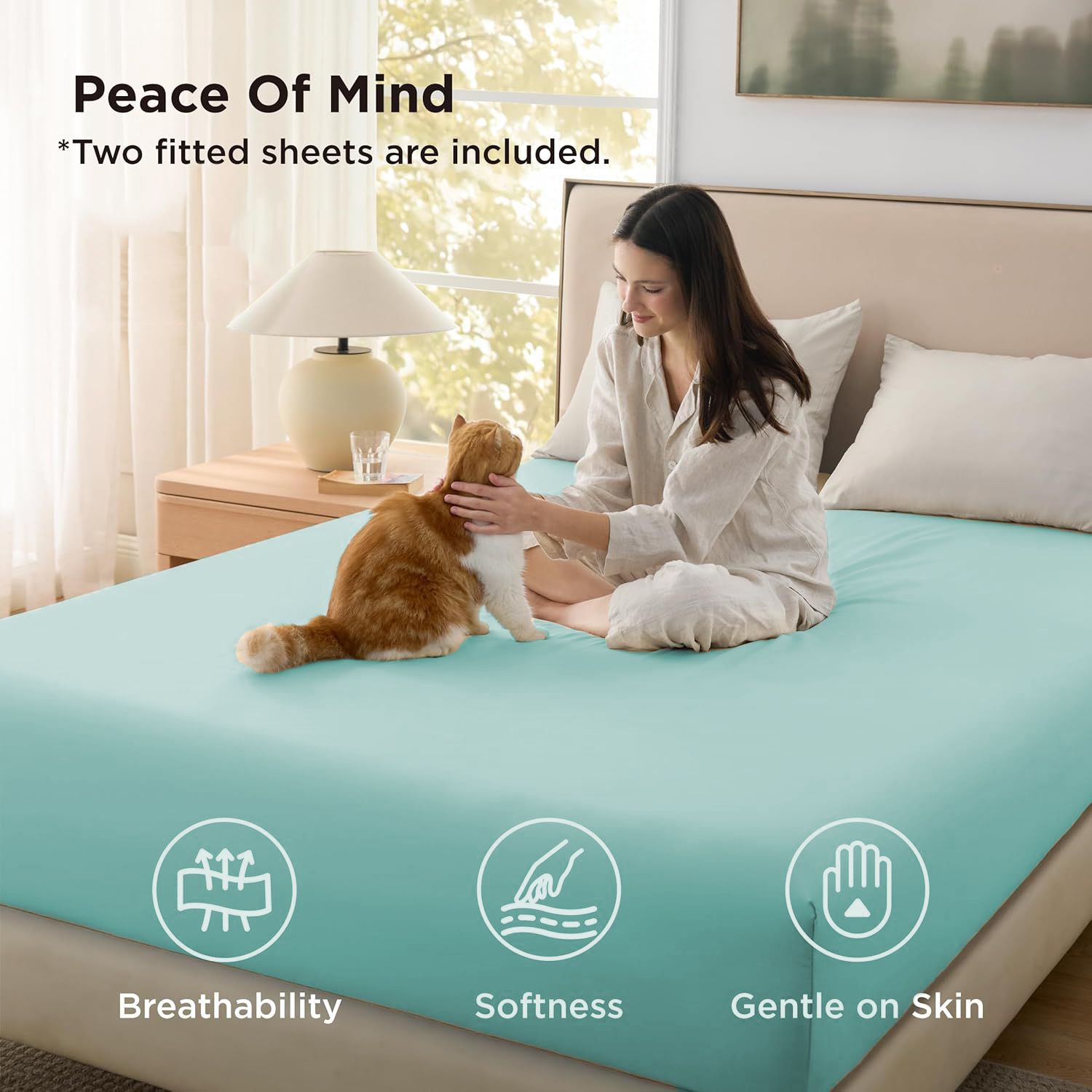 Hotel Soft Bed Sheet Set- Bedding Sheets & Pillowcases -Breathable Bedding view 4