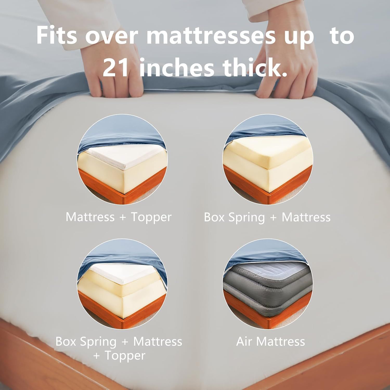 Hotel Soft Bed Sheet Set- Bedding Sheets & Pillowcases -Breathable Bedding view 4