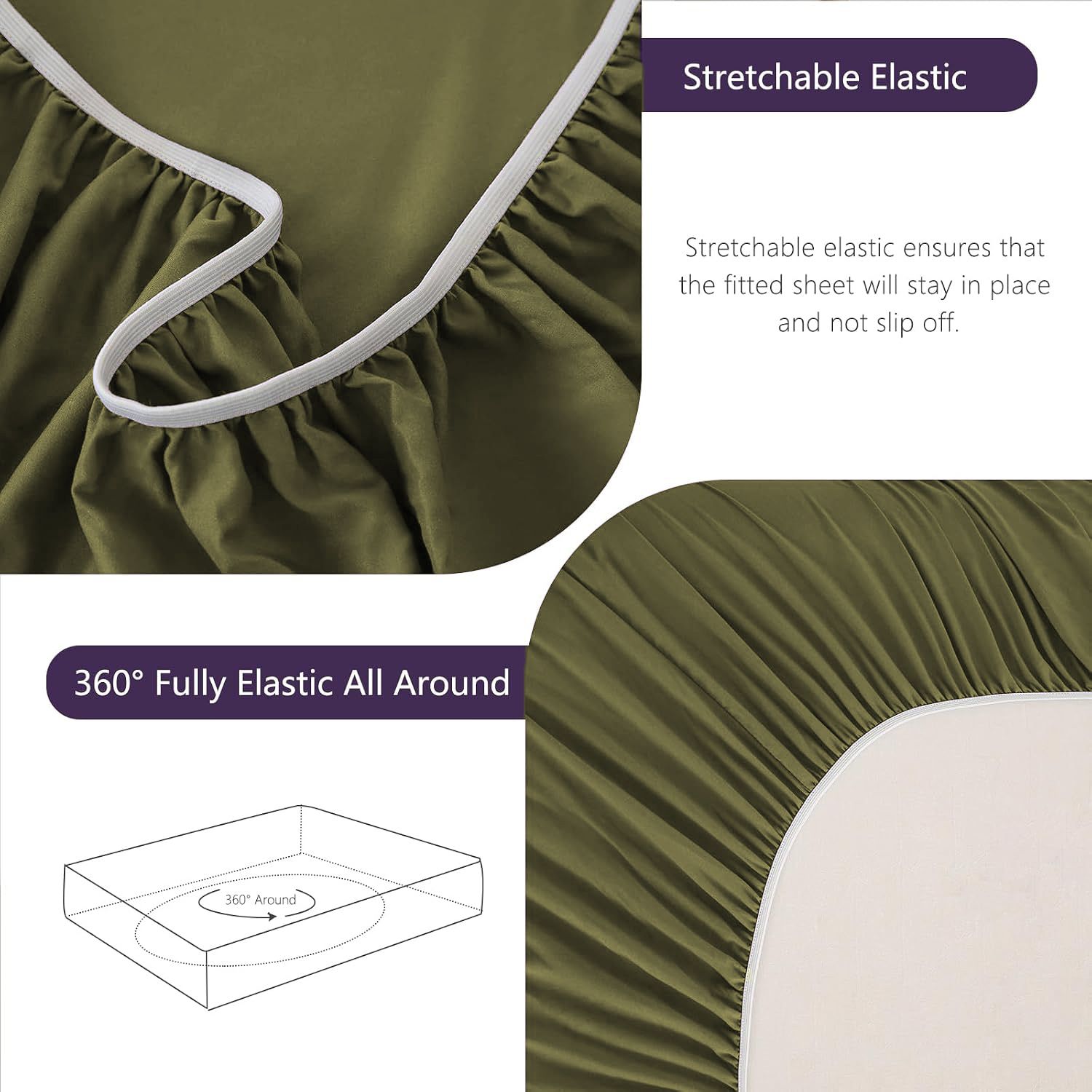 Hotel Soft Bed Sheet Set- Bedding Sheets & Pillowcases -Breathable Bedding view 7