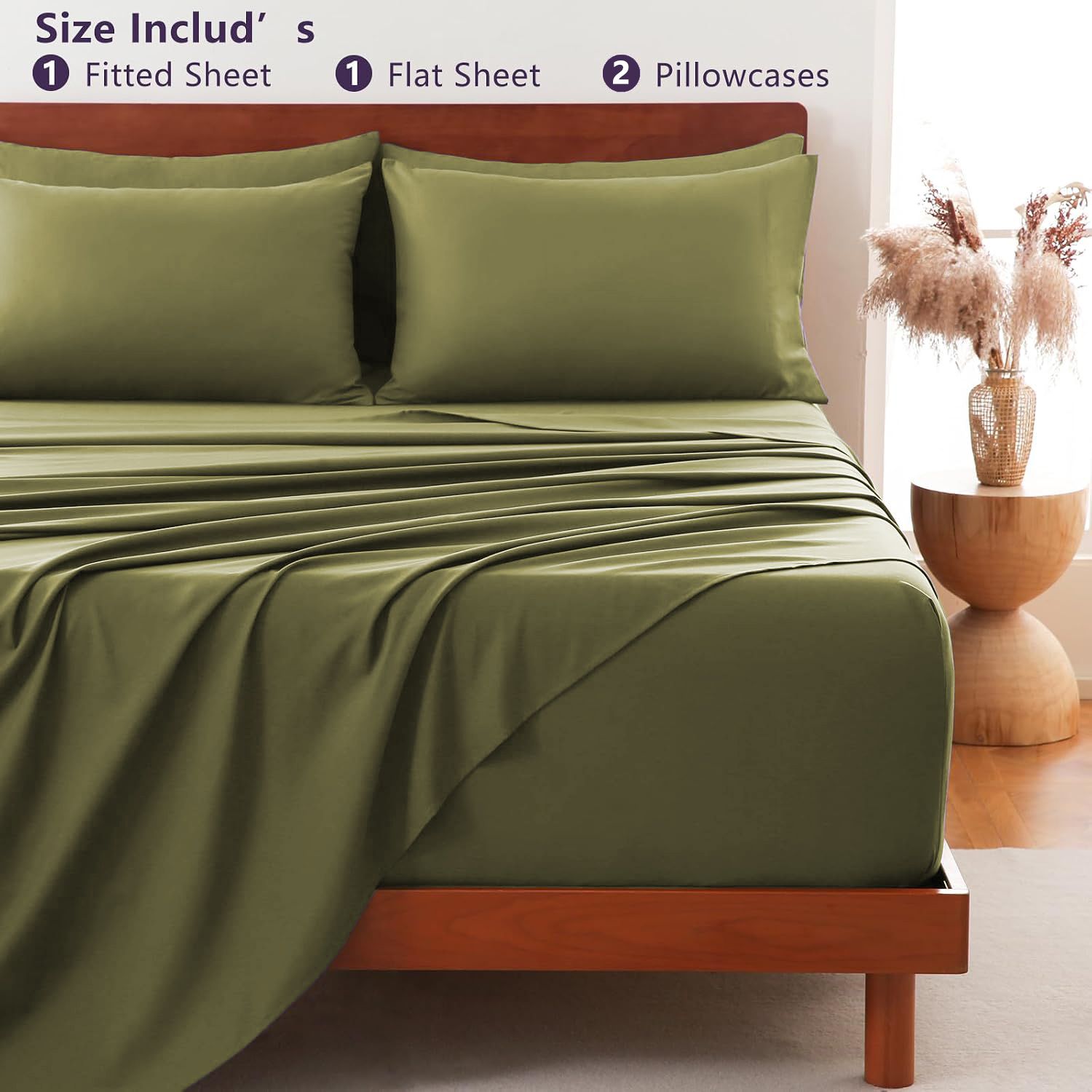 Hotel Soft Bed Sheet Set- Bedding Sheets & Pillowcases -Breathable Bedding view 8
