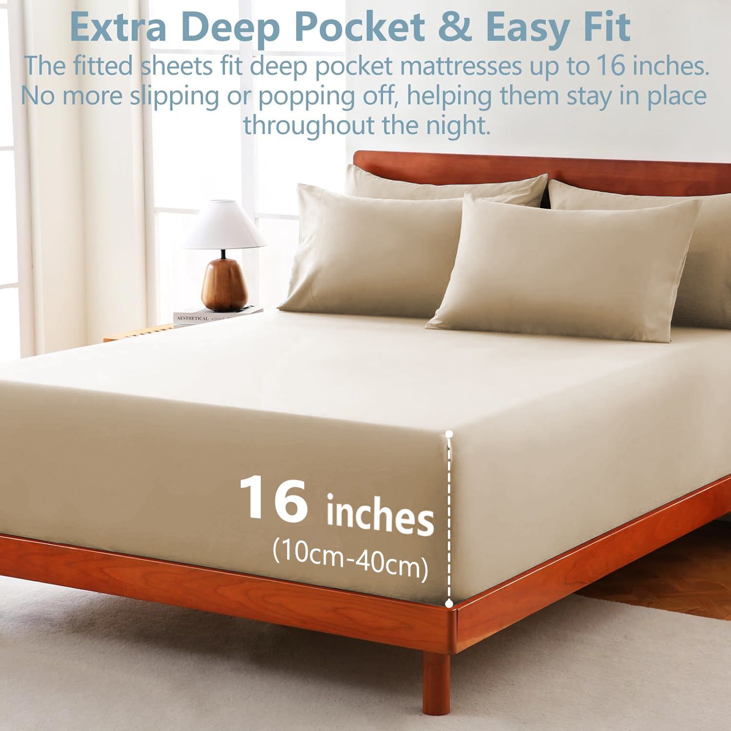 Hotel Soft Bed Sheet Set- Bedding Sheets & Pillowcases -Breathable Bedding view 2