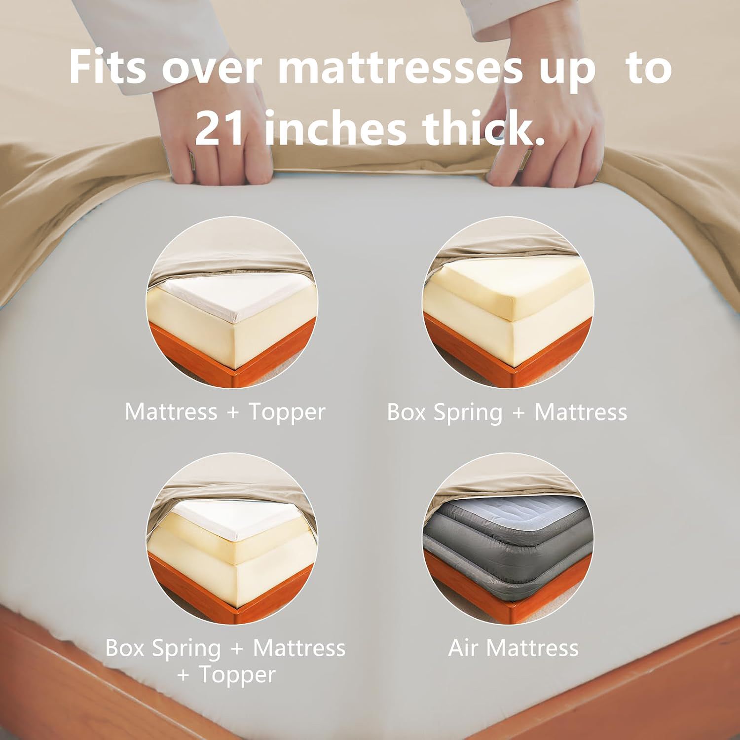 Hotel Soft Bed Sheet Set- Bedding Sheets & Pillowcases -Breathable Bedding view 5
