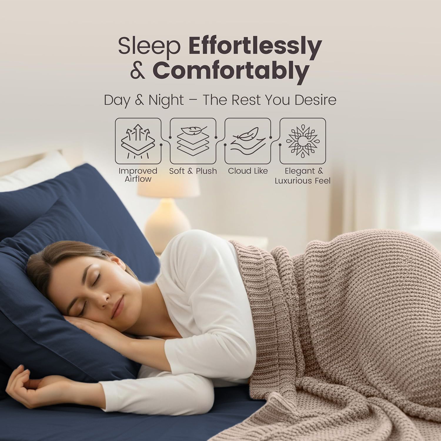 Hotel Quality Fitted Sheet - 1 Piece Fitted Sheet -Breathable Bedding - Wrinkle view 4