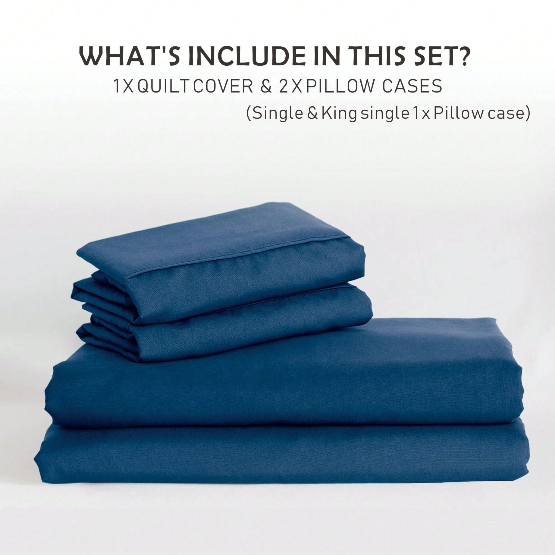 Hotel Soft Microfiber Duvet Cover Set-2000TC Quilt Cover Set & Pillowcases -1 view 6