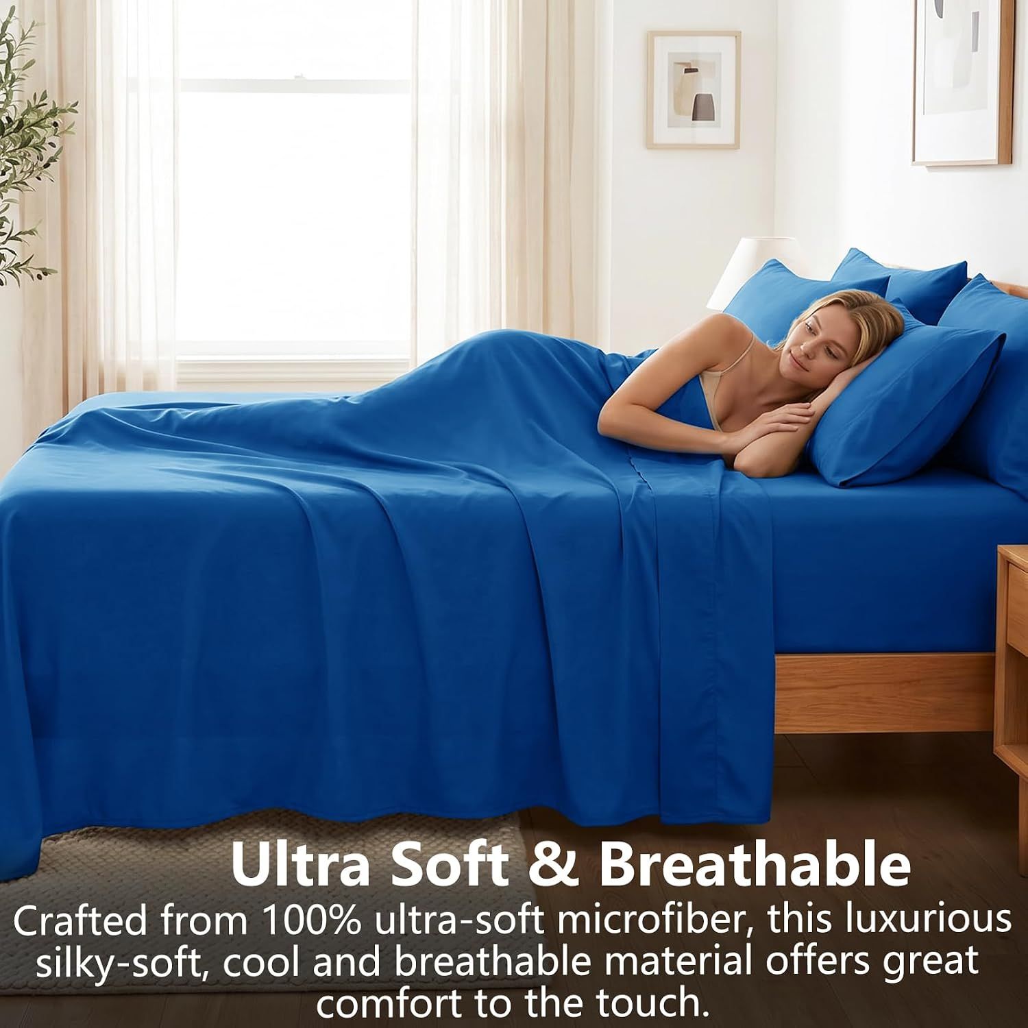 Hotel Soft Bed Sheet Set- Bedding Sheets & Pillowcases -Breathable Bedding view 4