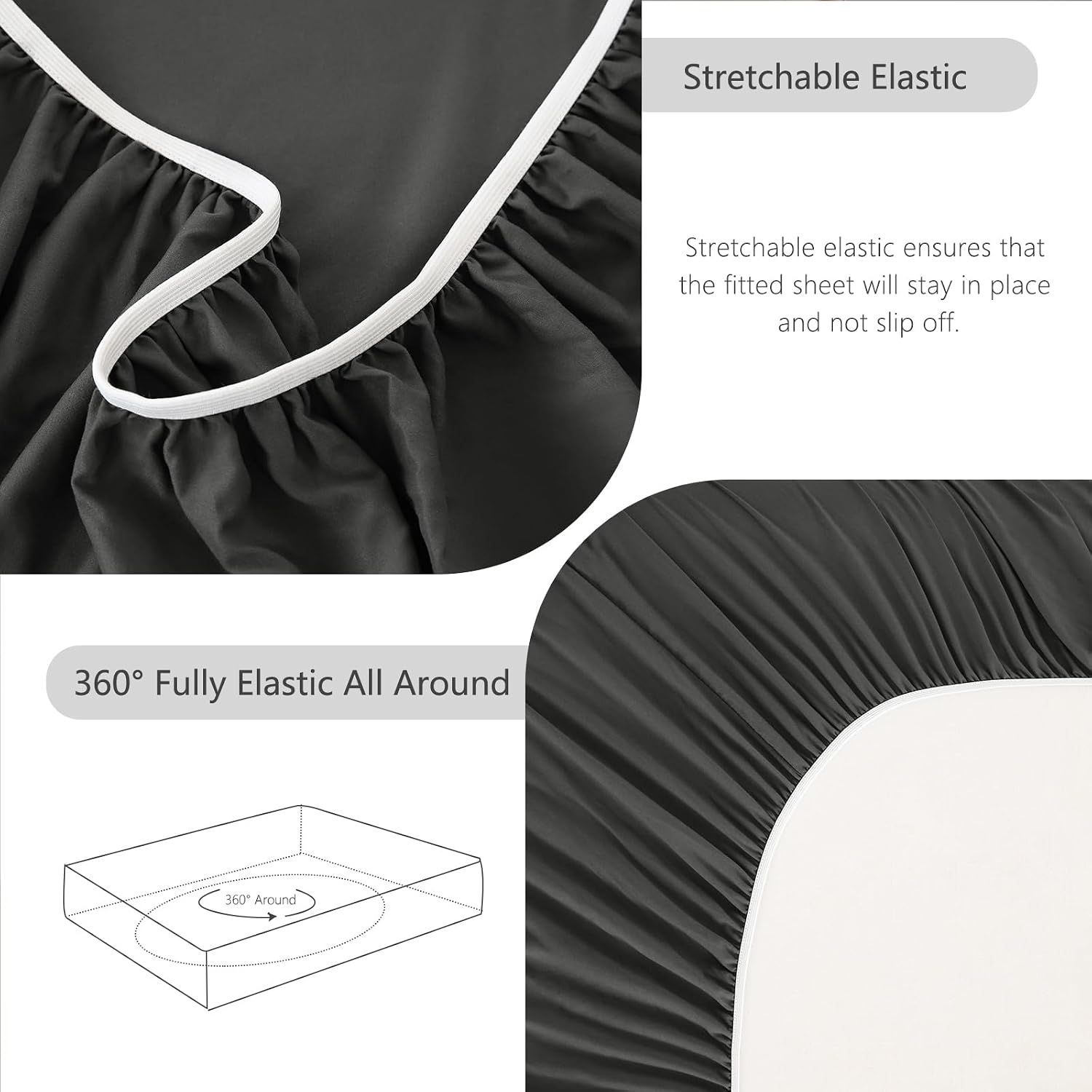 Hotel Soft Bed Sheet Set- Bedding Sheets & Pillowcases -Breathable Bedding view 5