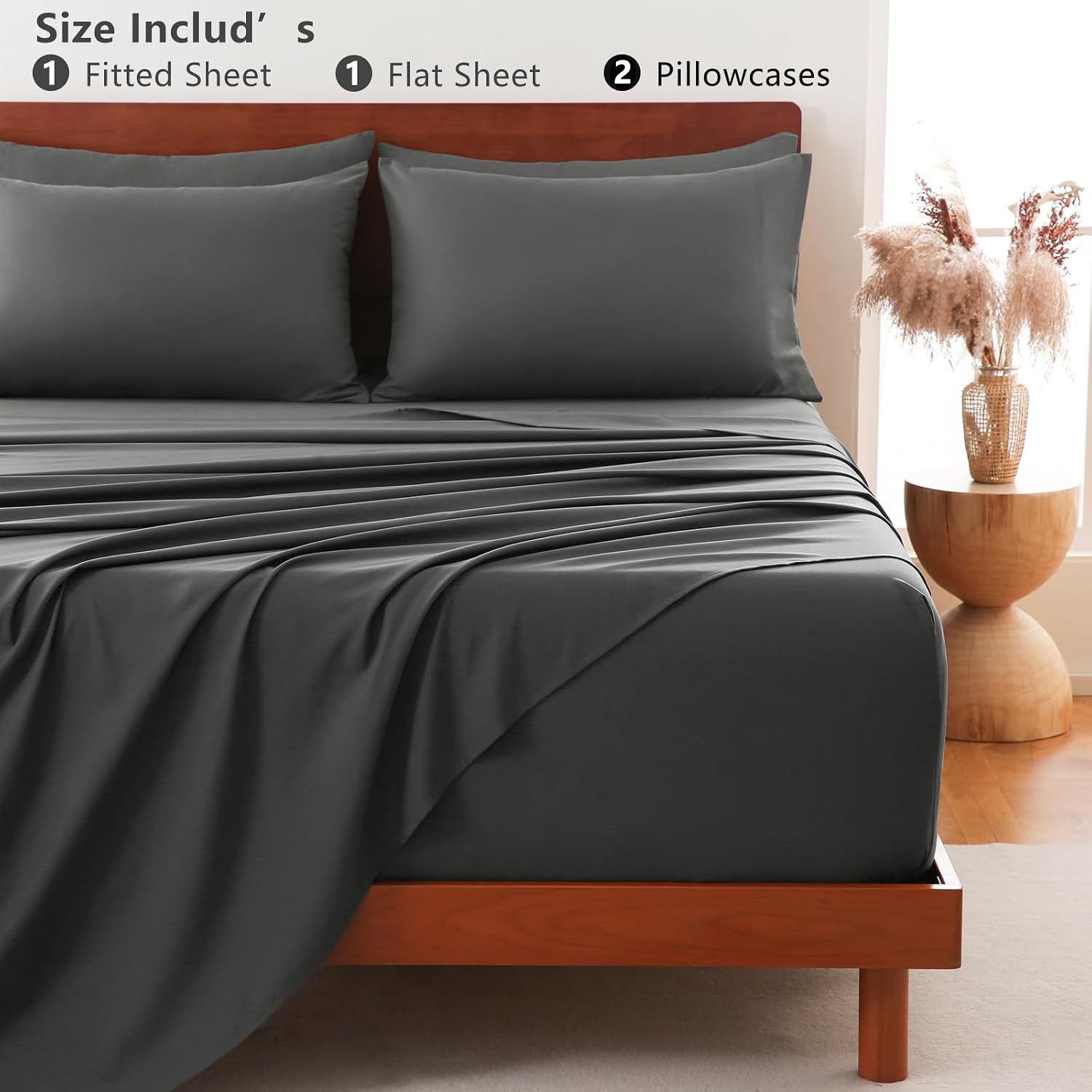 Hotel Soft Bed Sheet Set- Bedding Sheets & Pillowcases -Breathable Bedding view 6