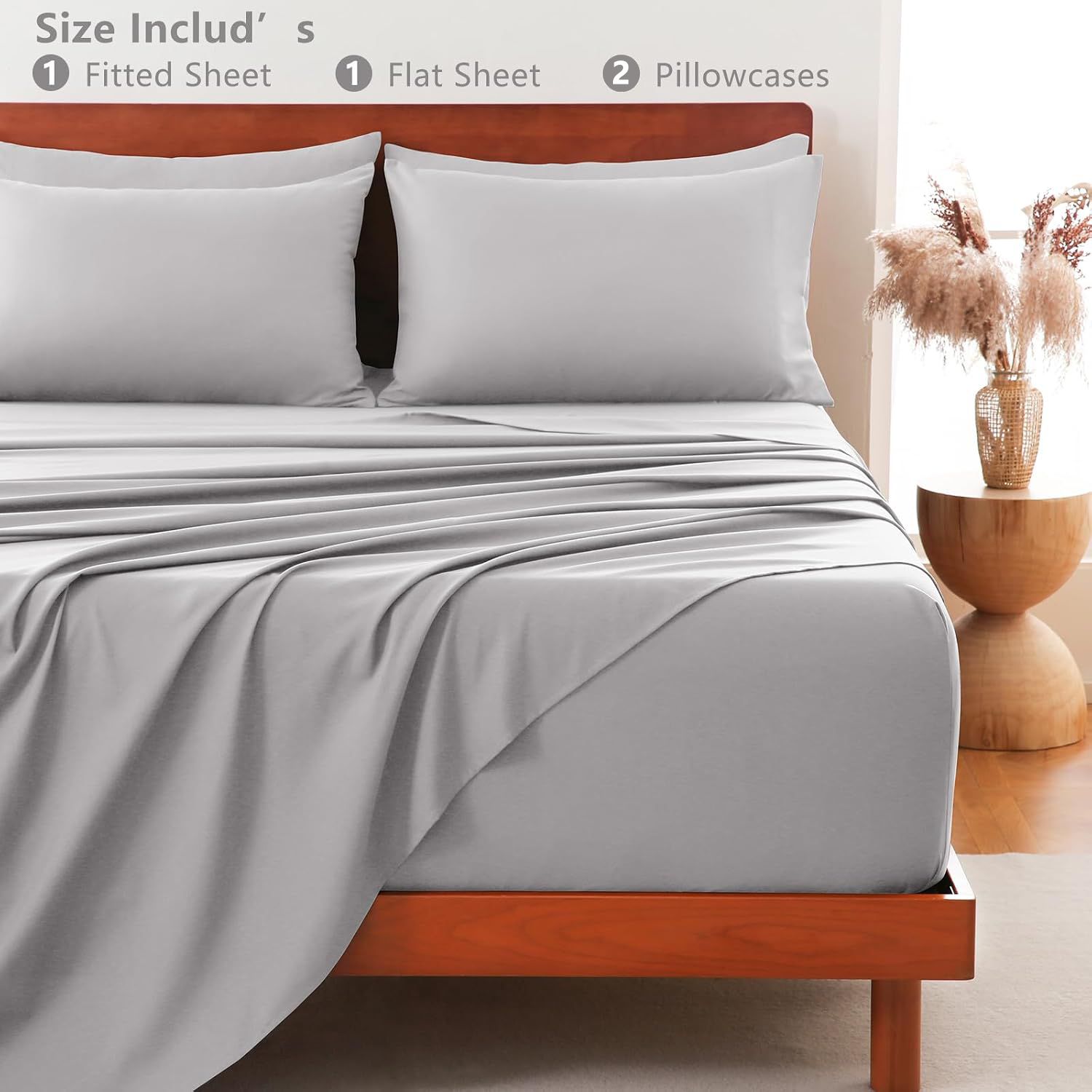 Hotel Soft Bed Sheet Set- Bedding Sheets & Pillowcases -Breathable Bedding view 7