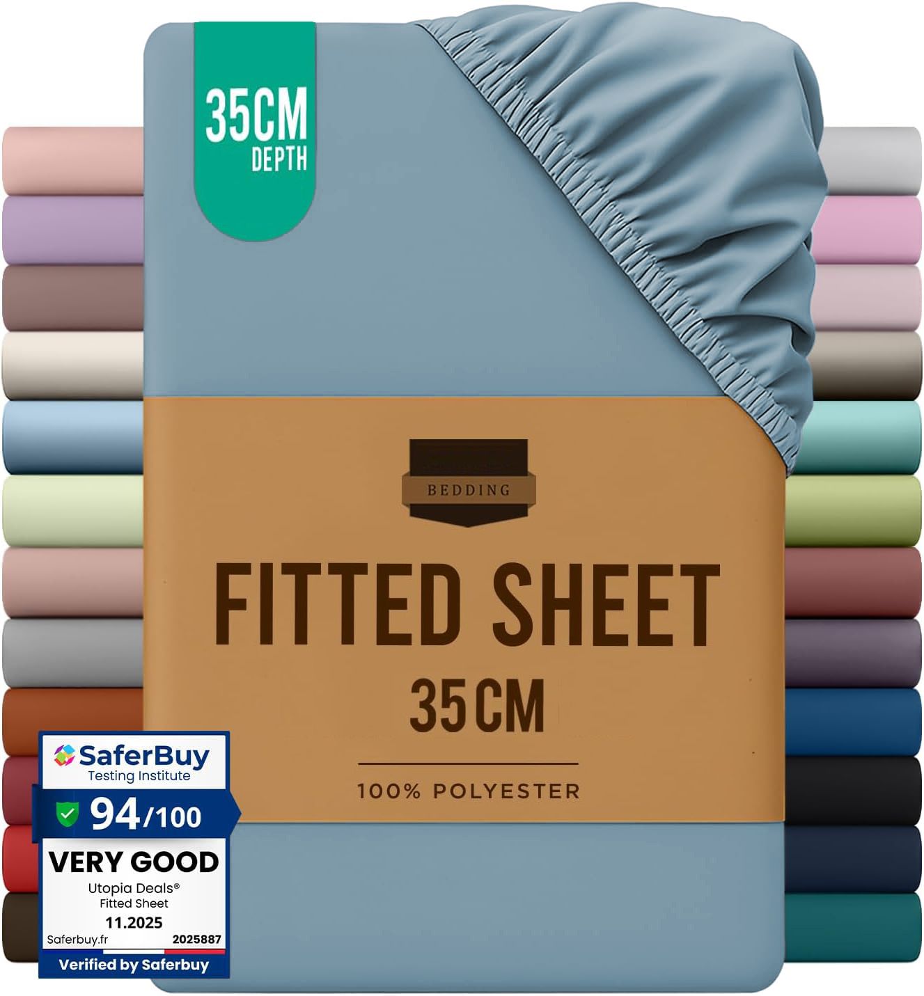 Hotel Quality Fitted Sheet - 1 Piece Fitted Sheet -Breathable Bedding - Wrinkle