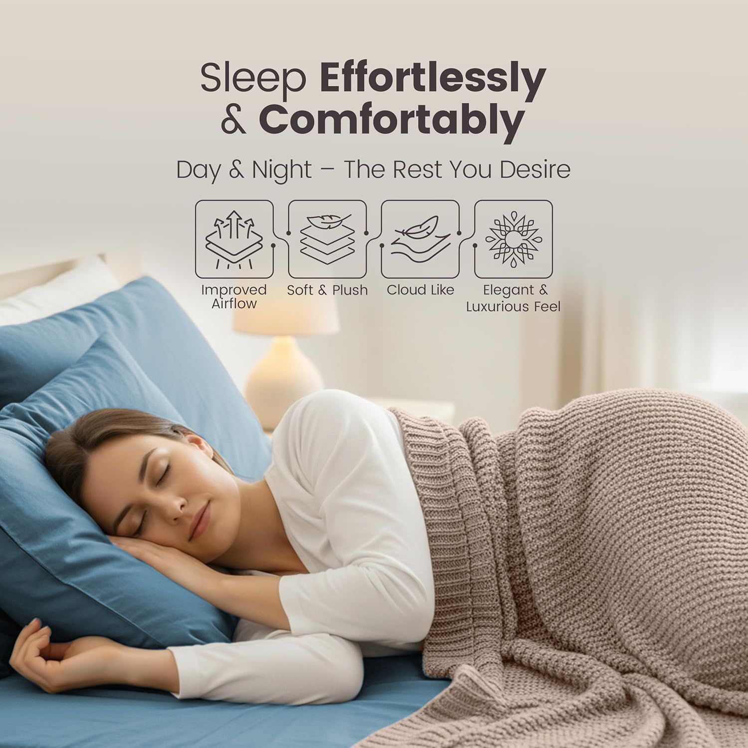 Hotel Quality Fitted Sheet - 1 Piece Fitted Sheet -Breathable Bedding - Wrinkle view 4