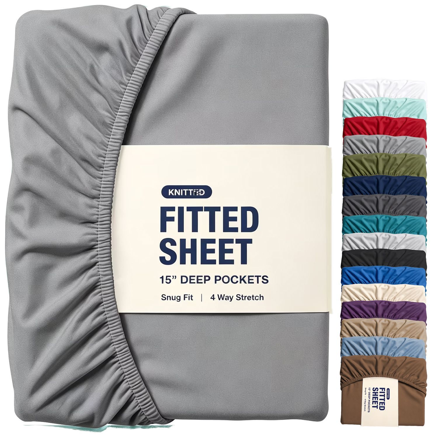 Hotel Quality Fitted Sheet - 1 Piece Fitted Sheet -Breathable Bedding - Wrinkle