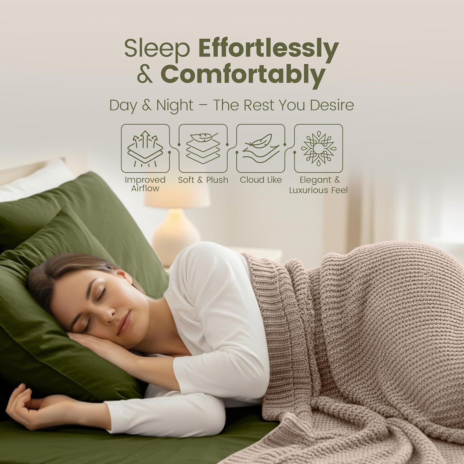 Hotel Quality Fitted Sheet - 1 Piece Fitted Sheet -Breathable Bedding - Wrinkle view 4