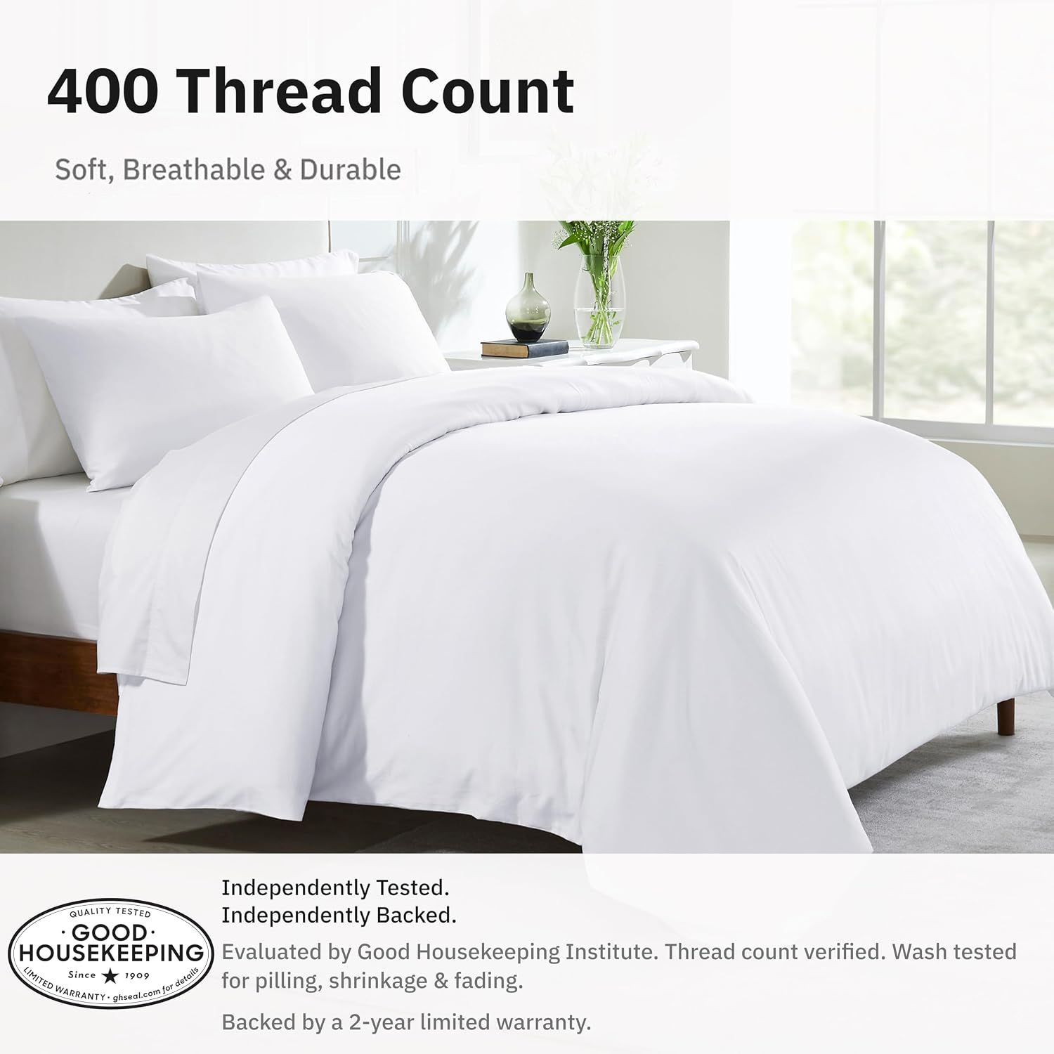 Hotel Soft Microfiber Duvet Cover Set-2000TC Quilt Cover Set & Pillowcases -1 view 3