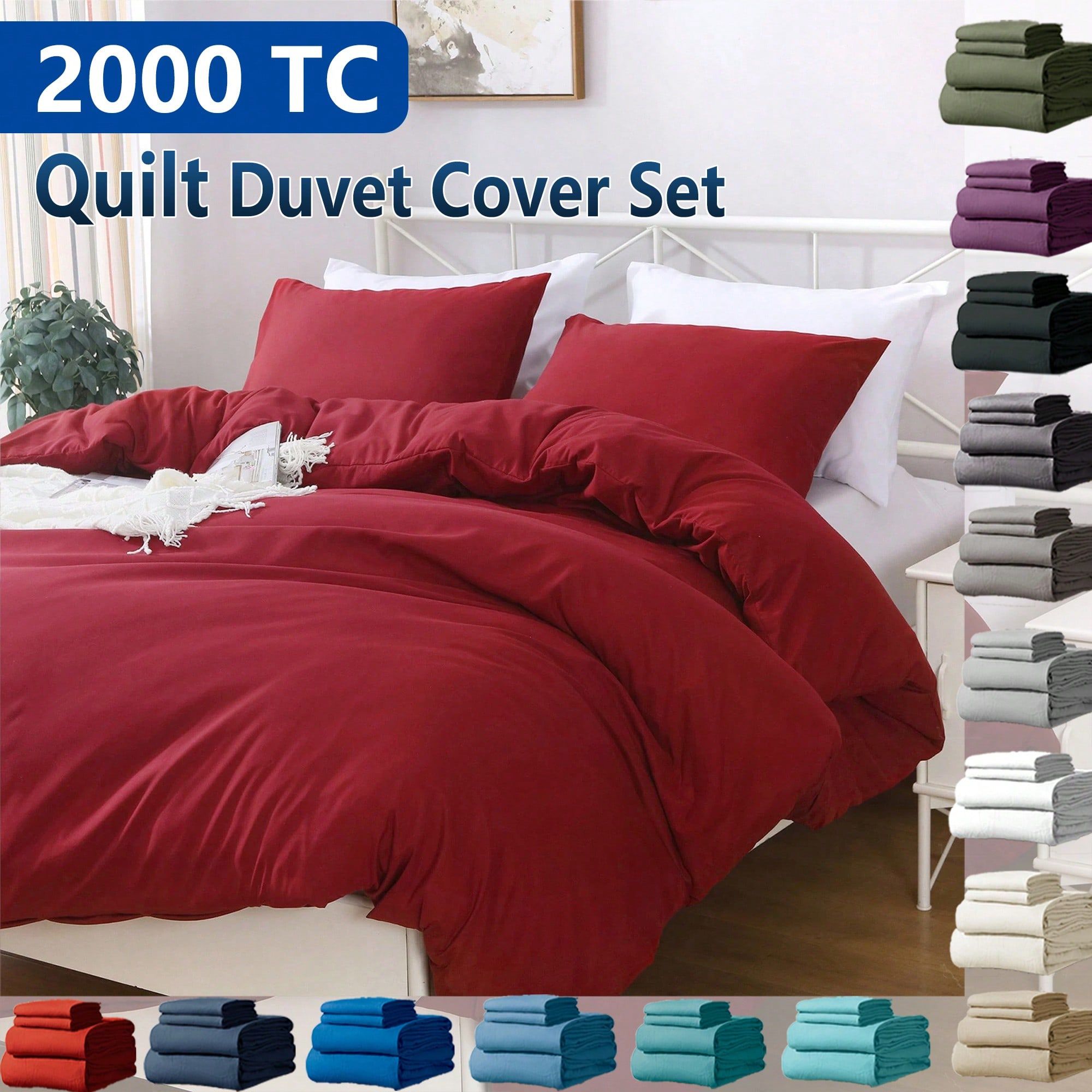 Hotel Soft Microfiber Duvet Cover Set-2000TC Quilt Cover Set & Pillowcases -1