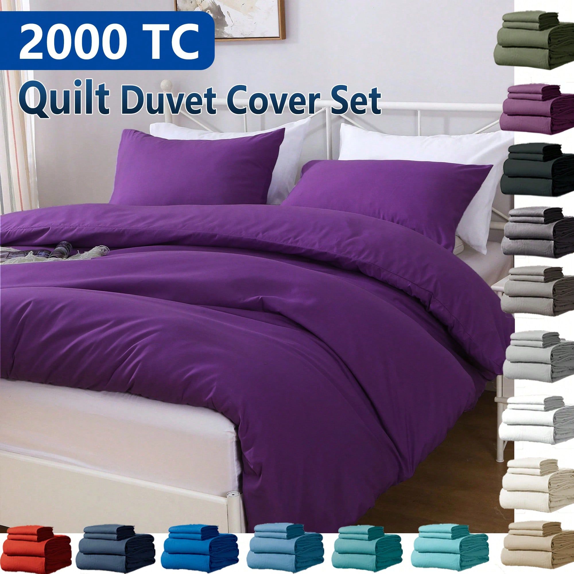 Hotel Soft Microfiber Duvet Cover Set-2000TC Quilt Cover Set & Pillowcases -1