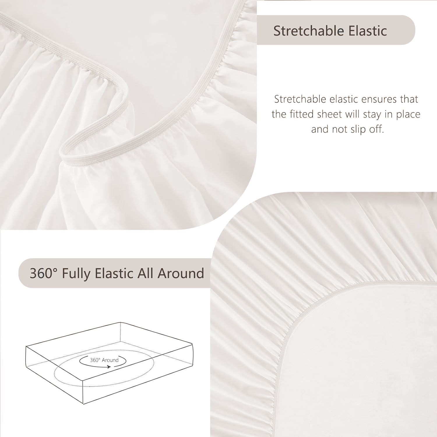 Hotel Soft Bed Sheet Set- Bedding Sheets & Pillowcases -Breathable Bedding view 6