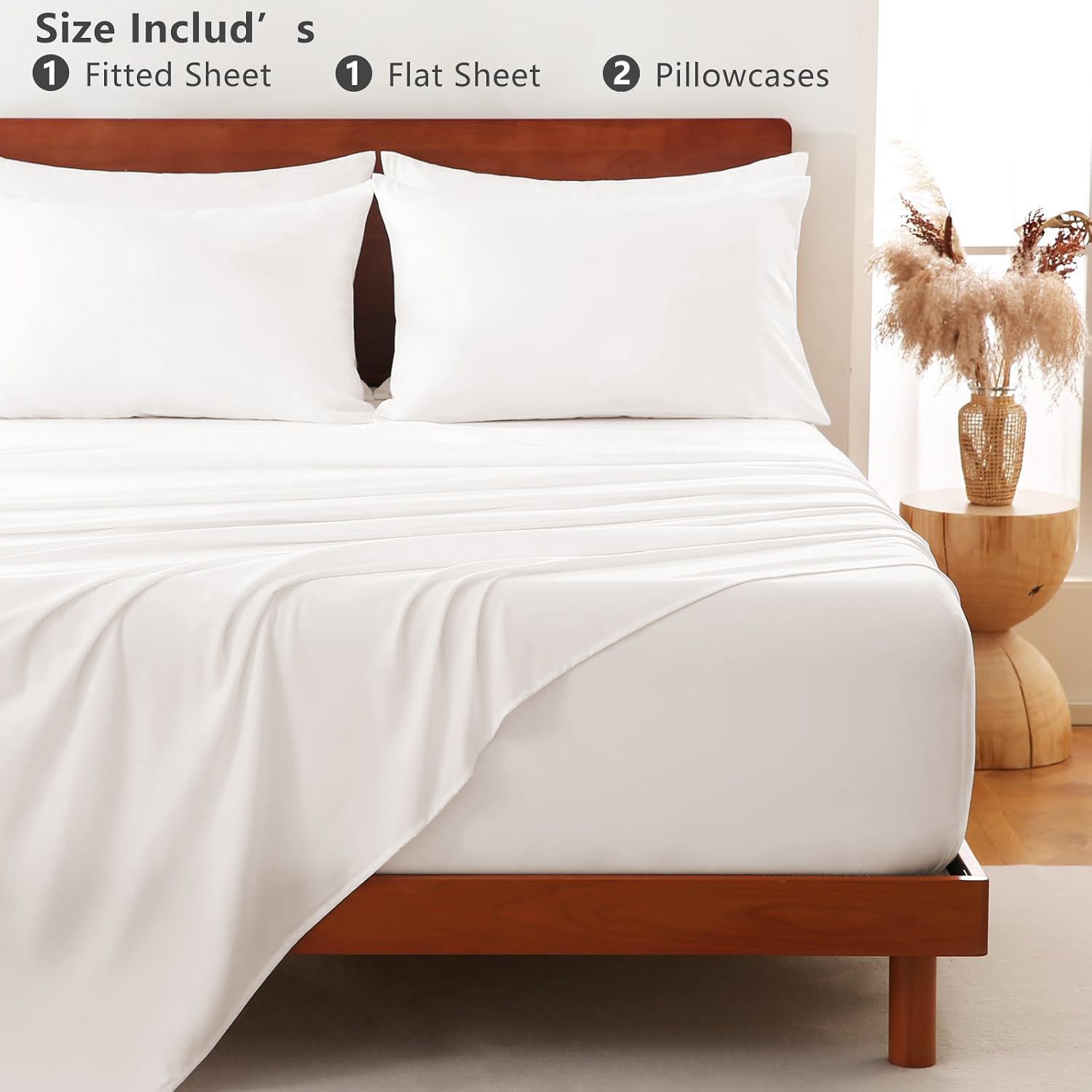 Hotel Soft Bed Sheet Set- Bedding Sheets & Pillowcases -Breathable Bedding view 7