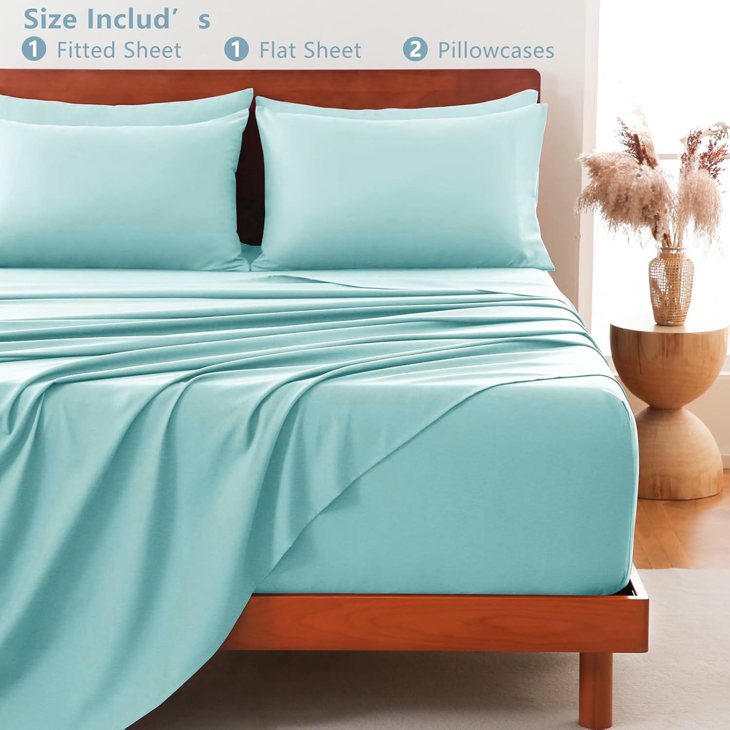 Hotel Soft Bed Sheet Set- Bedding Sheets & Pillowcases -Breathable Bedding view 5