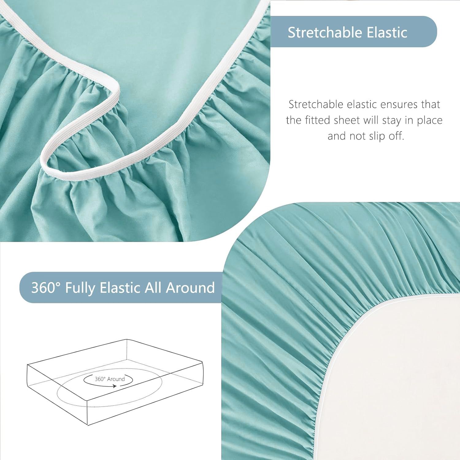 Hotel Soft Bed Sheet Set- Bedding Sheets & Pillowcases -Breathable Bedding view 8