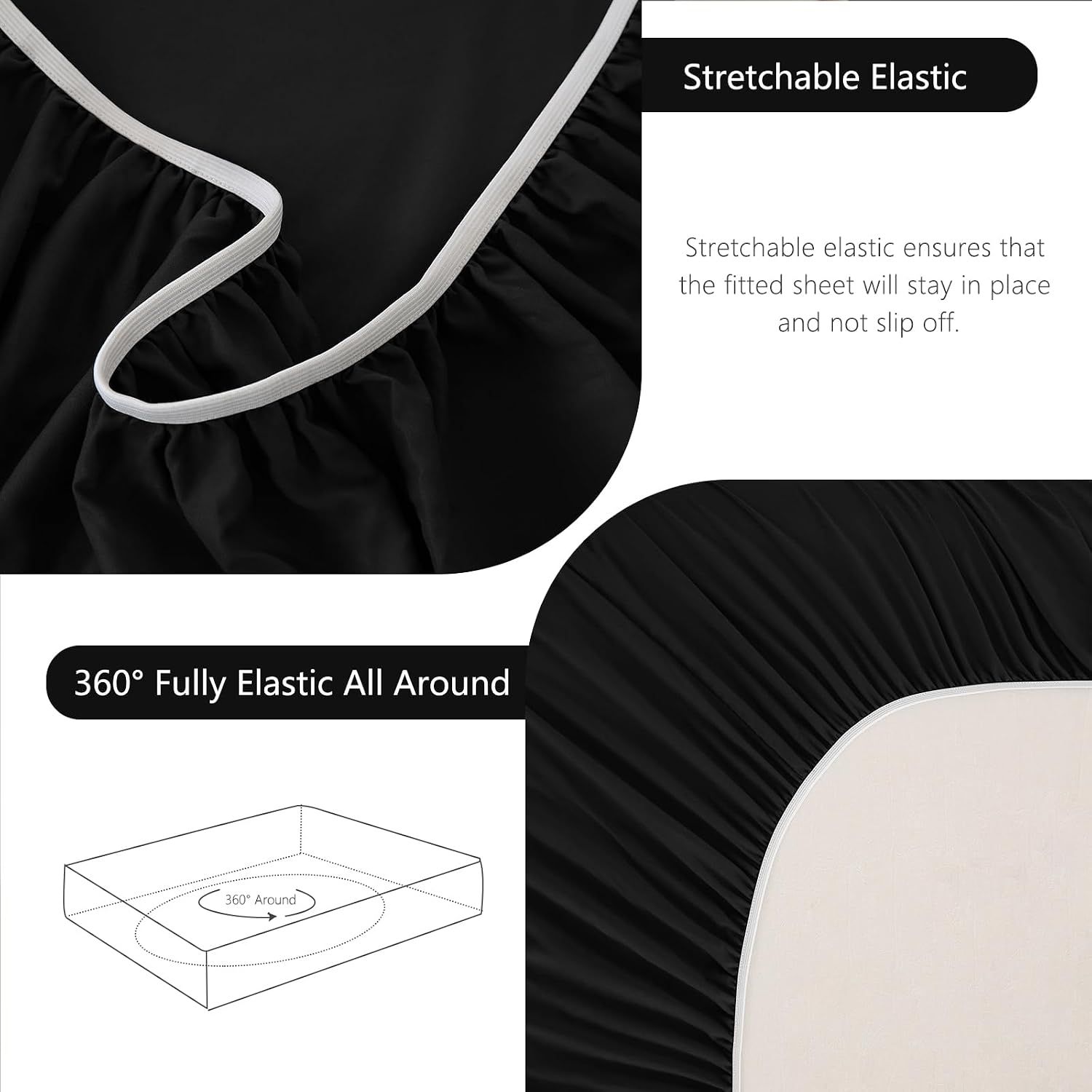 Hotel Soft Bed Sheet Set- Bedding Sheets & Pillowcases -Breathable Bedding view 6