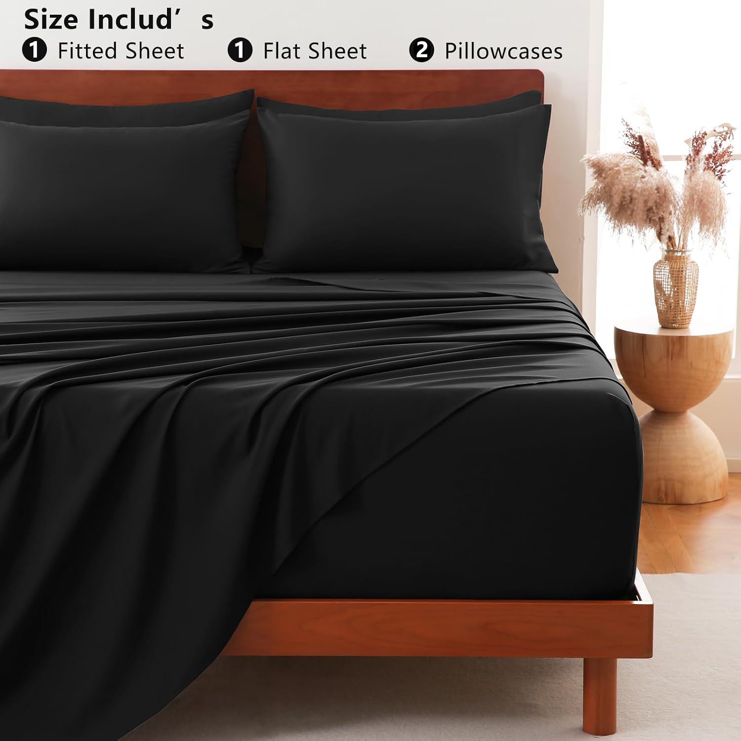 Hotel Soft Bed Sheet Set- Bedding Sheets & Pillowcases -Breathable Bedding view 7