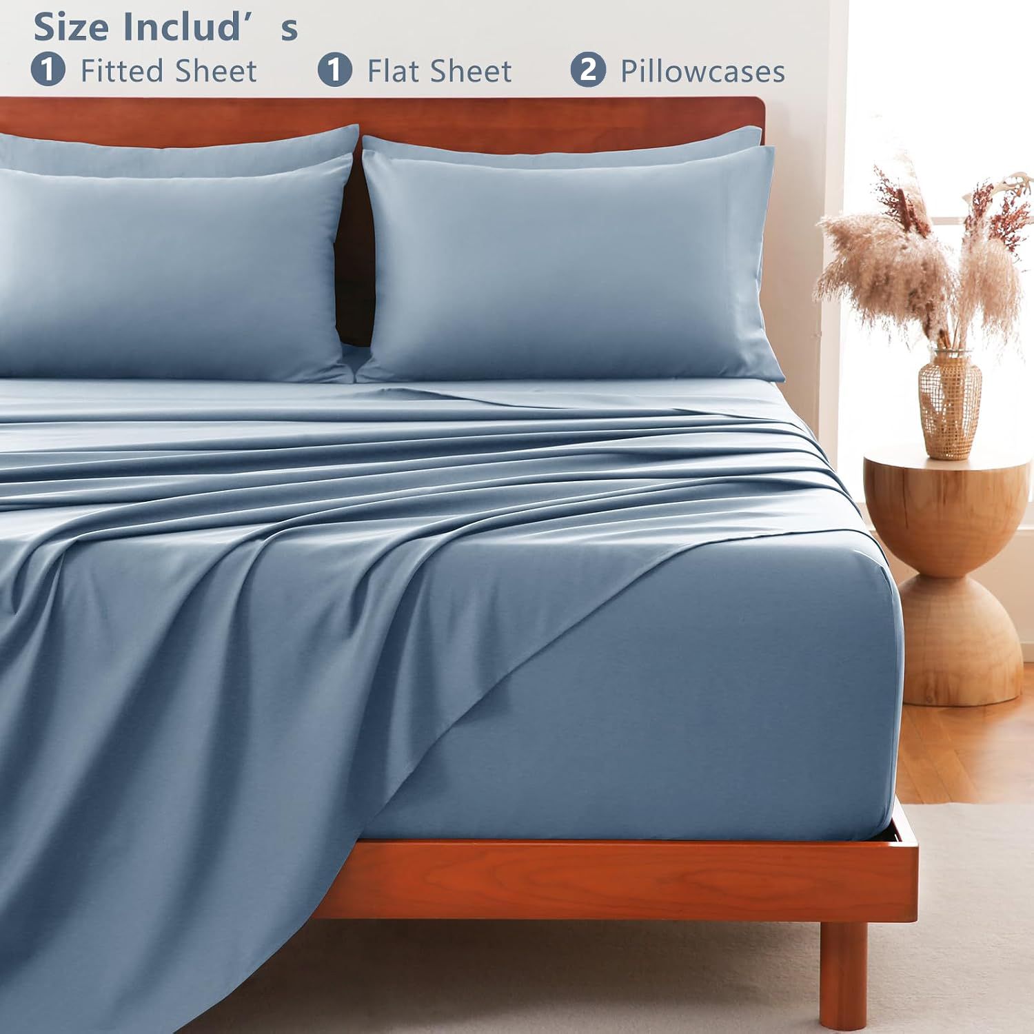 Hotel Soft Bed Sheet Set- Bedding Sheets & Pillowcases -Breathable Bedding view 7