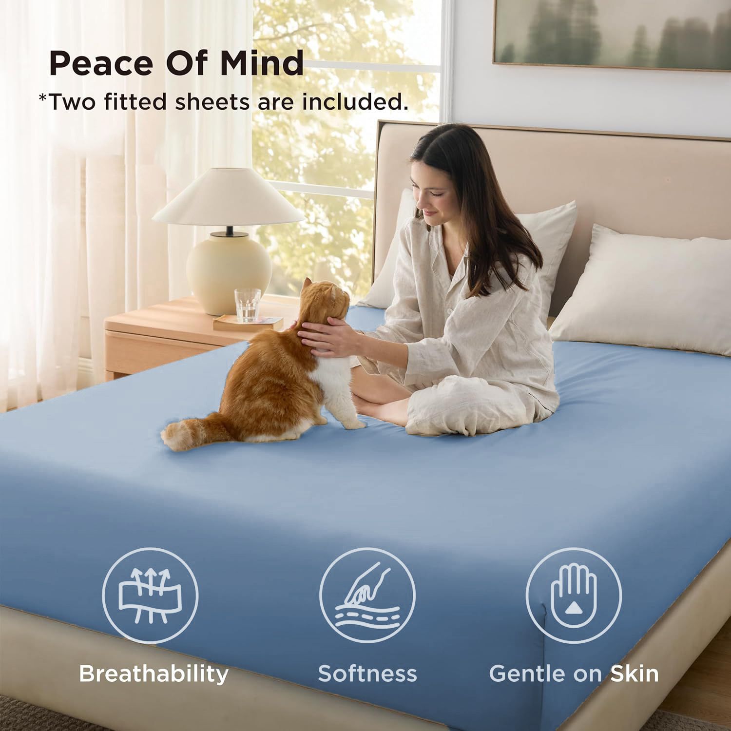 Hotel Soft Bed Sheet Set- Bedding Sheets & Pillowcases -Breathable Bedding view 8