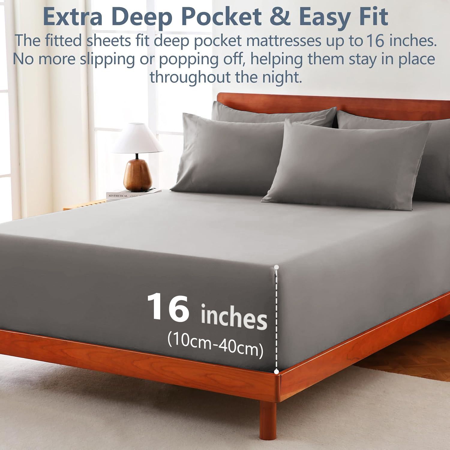 Hotel Soft Bed Sheet Set- Bedding Sheets & Pillowcases -Breathable Bedding view 2