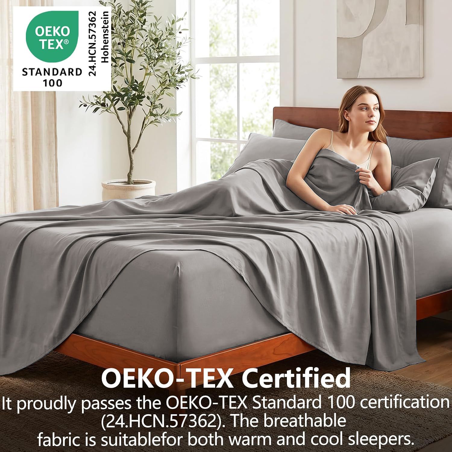 Hotel Soft Bed Sheet Set- Bedding Sheets & Pillowcases -Breathable Bedding view 3