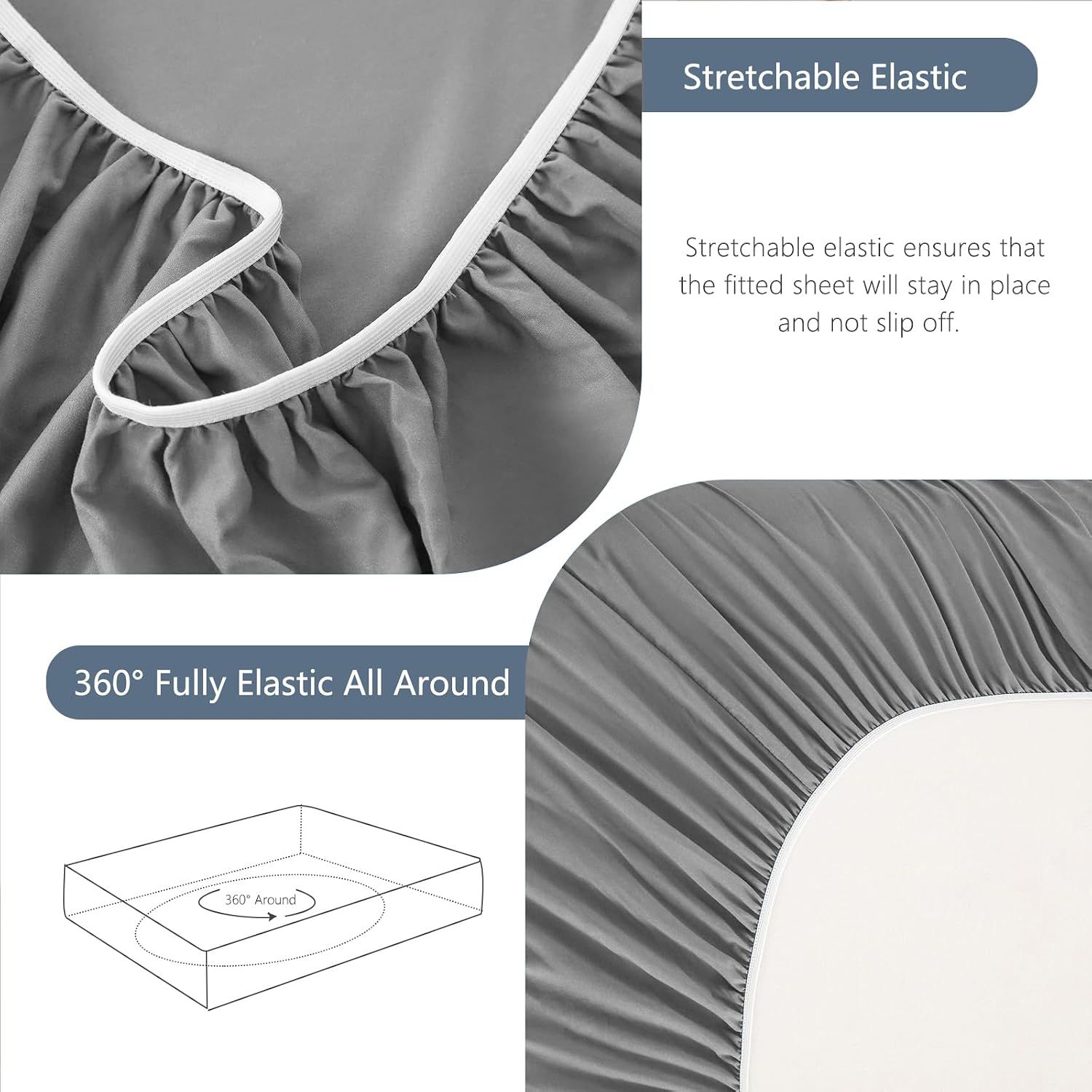 Hotel Soft Bed Sheet Set- Bedding Sheets & Pillowcases -Breathable Bedding view 6