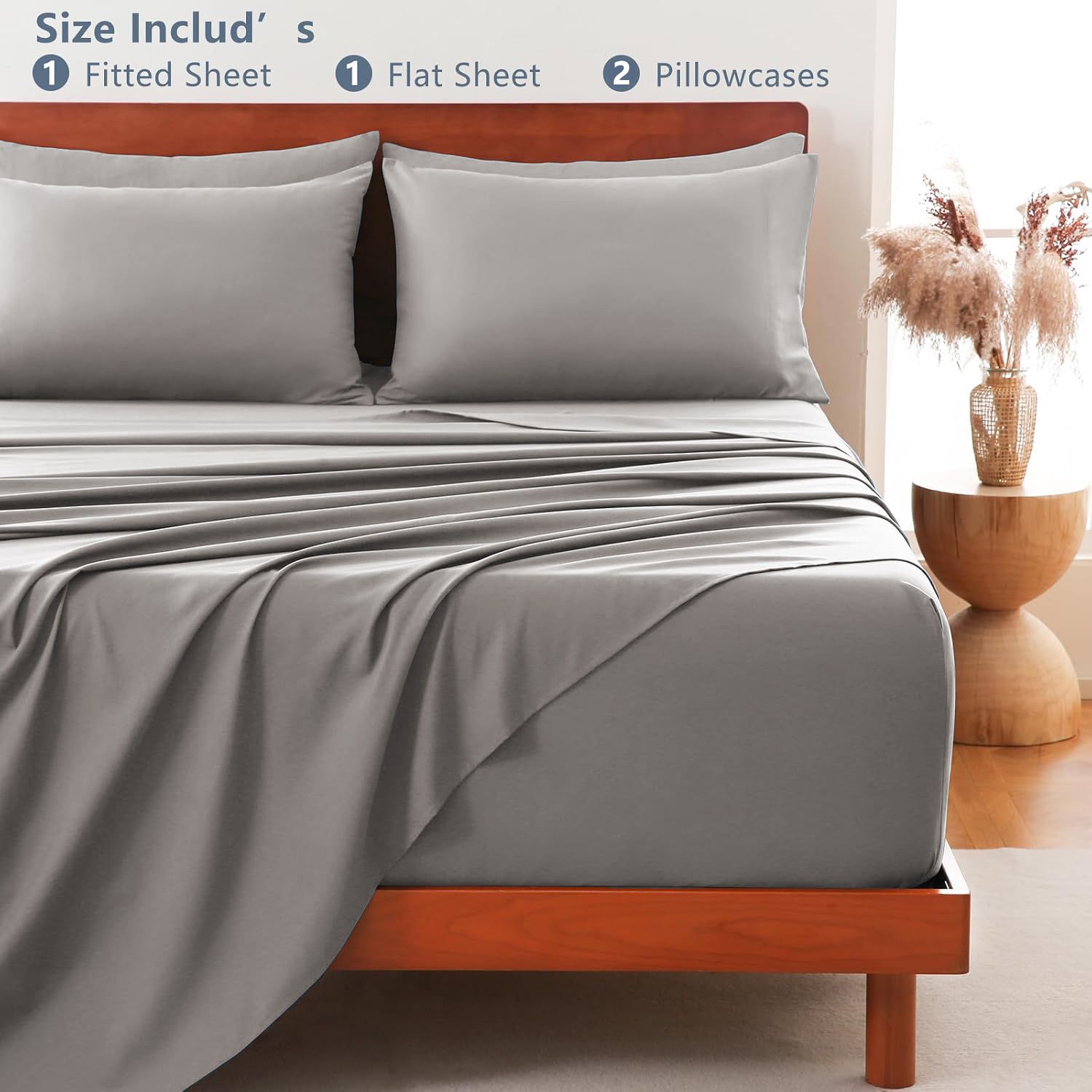 Hotel Soft Bed Sheet Set- Bedding Sheets & Pillowcases -Breathable Bedding view 7
