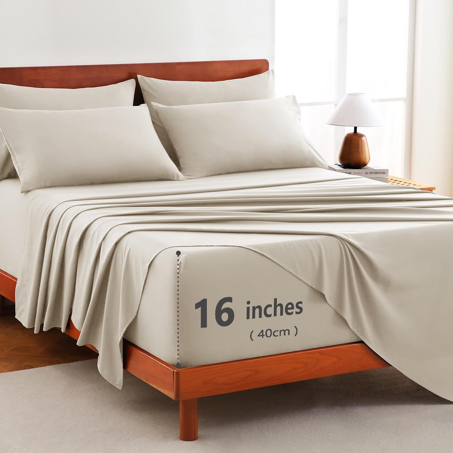 Hotel Soft Bed Sheet Set- Bedding Sheets & Pillowcases -Breathable Bedding