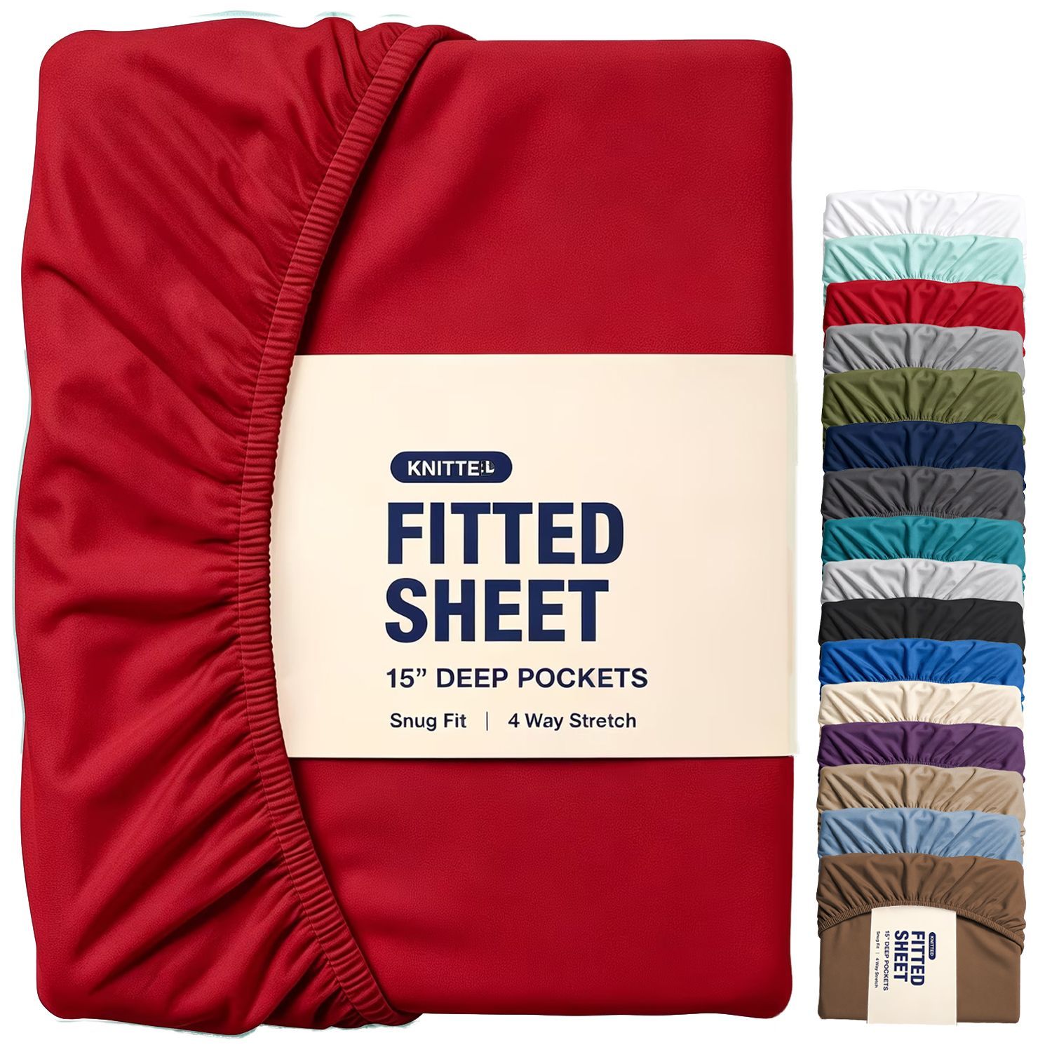Hotel Quality Fitted Sheet - 1 Piece Fitted Sheet -Breathable Bedding - Wrinkle