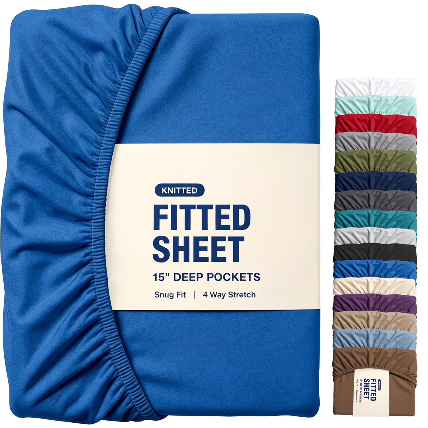 Hotel Quality Fitted Sheet - 1 Piece Fitted Sheet -Breathable Bedding - Wrinkle