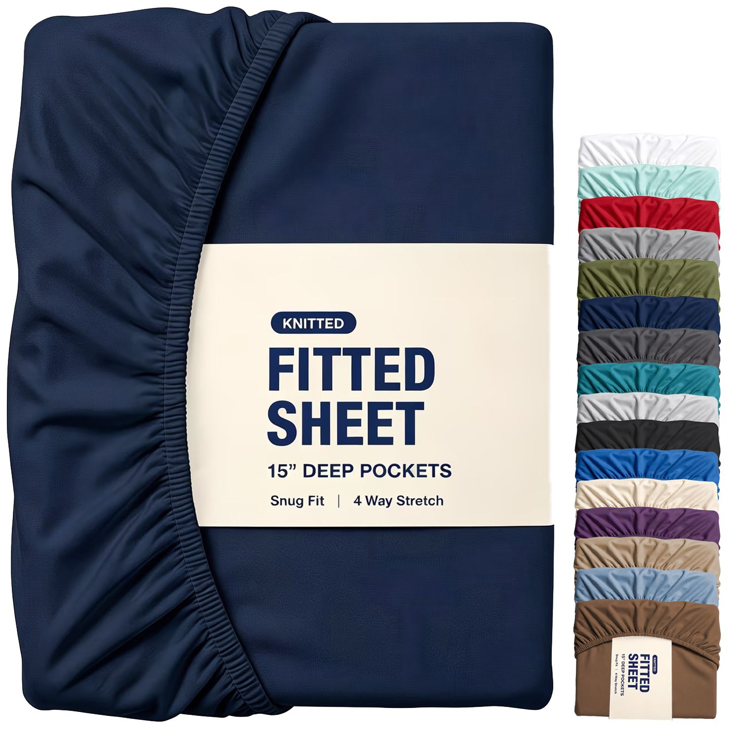 Hotel Quality Fitted Sheet - 1 Piece Fitted Sheet -Breathable Bedding - Wrinkle