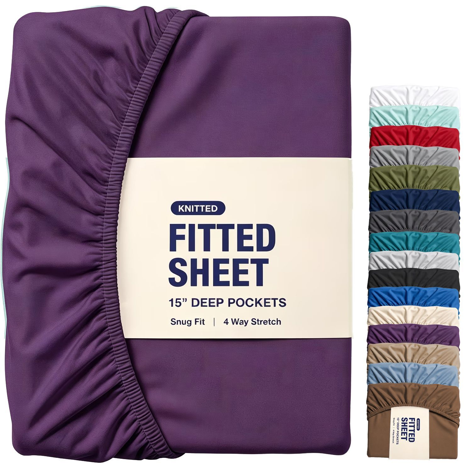 Hotel Quality Fitted Sheet - 1 Piece Fitted Sheet -Breathable Bedding - Wrinkle